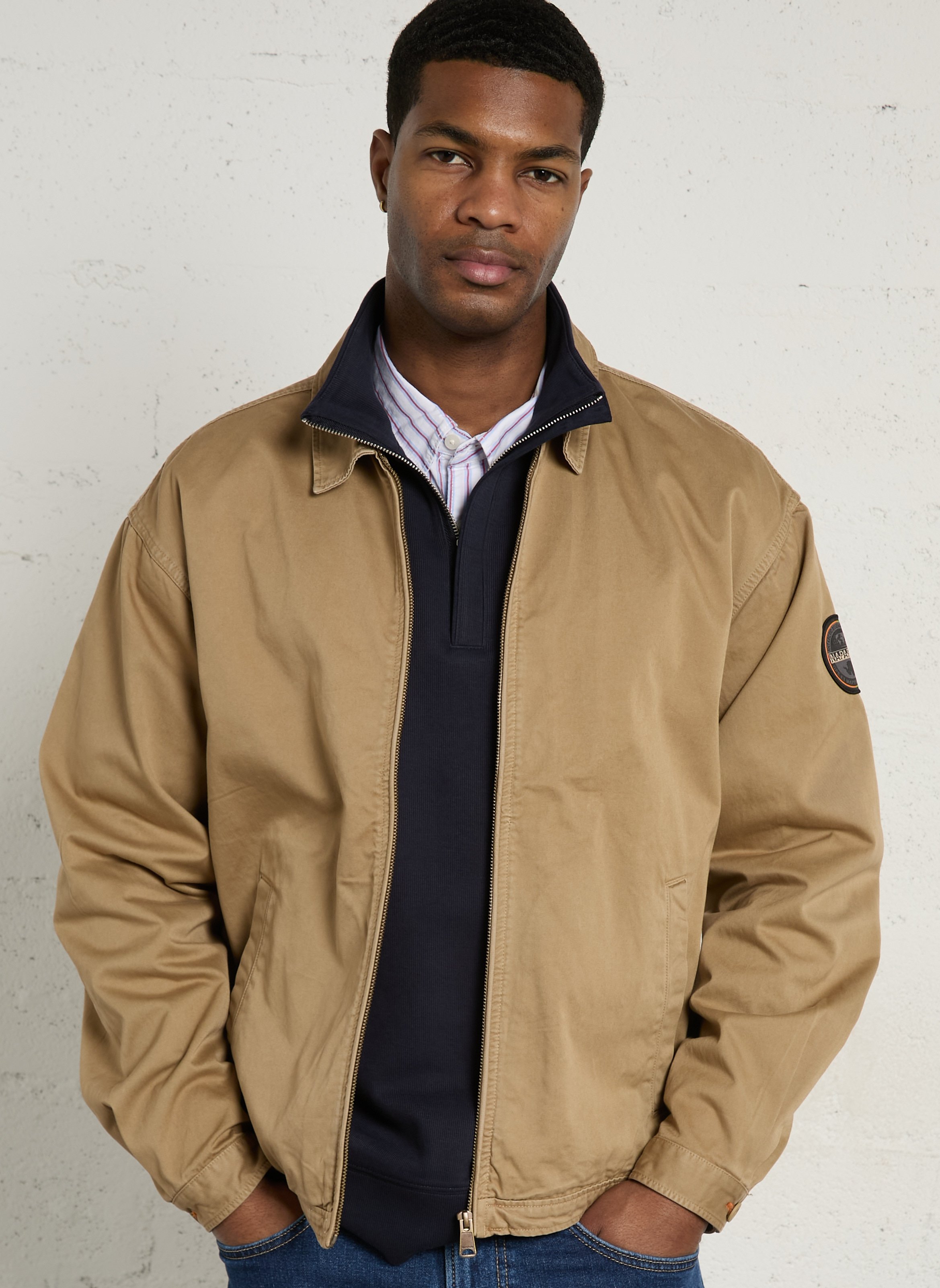 Veste en coton col classique NAPAPIJRI Beige