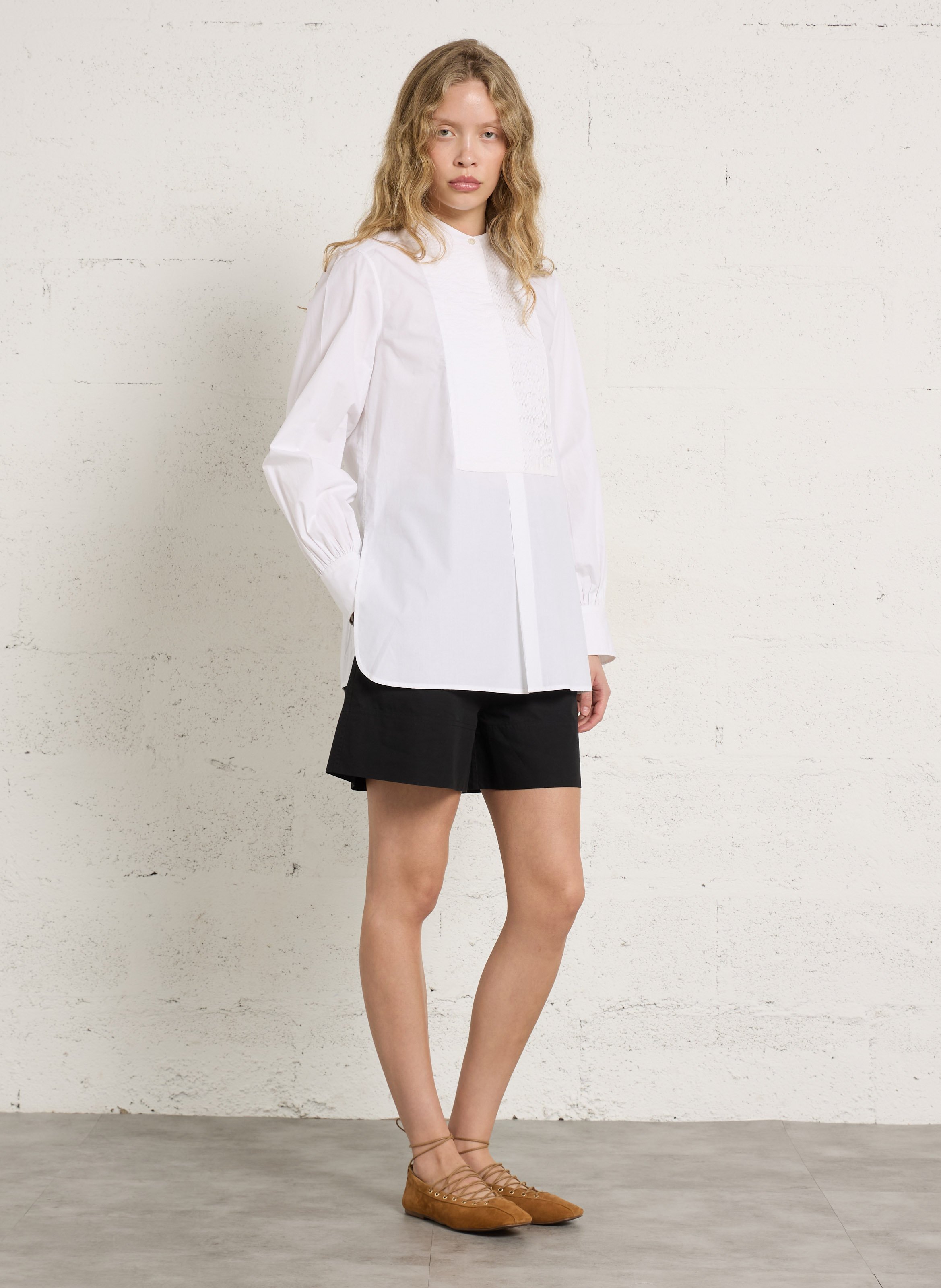 Straight cotton shorts LAURENCE BRAS Black