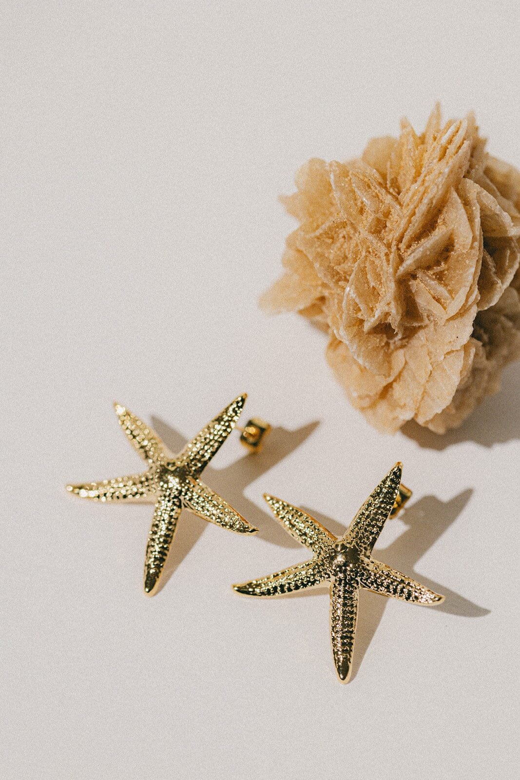 Large star stud earrings silver-plated MONSIEUR SIMONE Golden