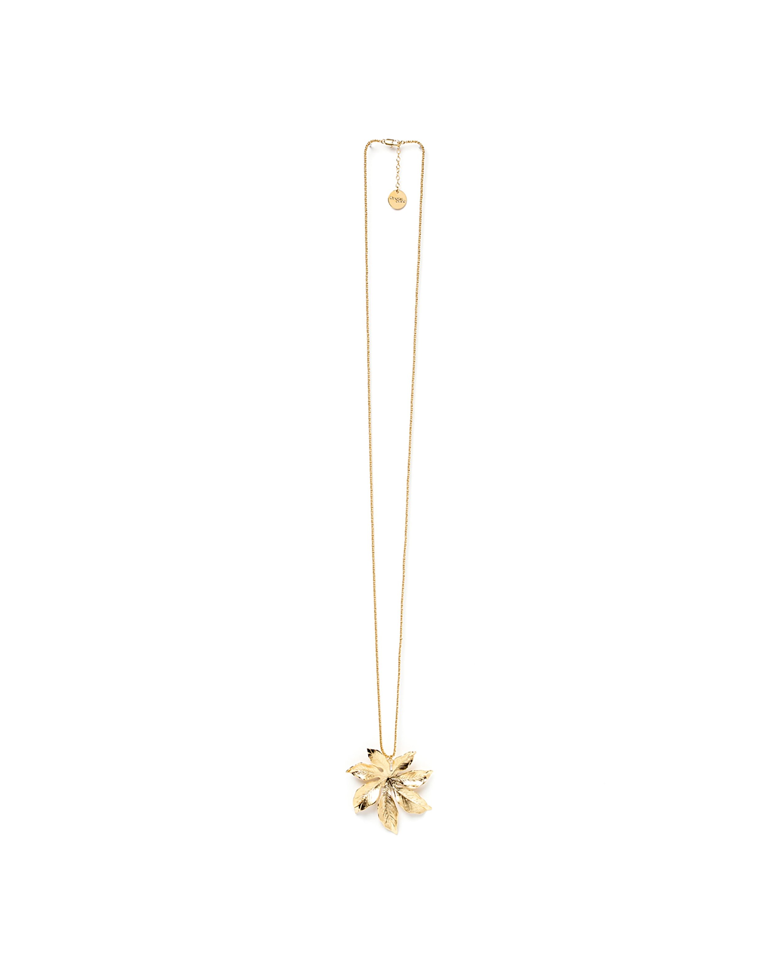 Gold-plated flower pendant Golden