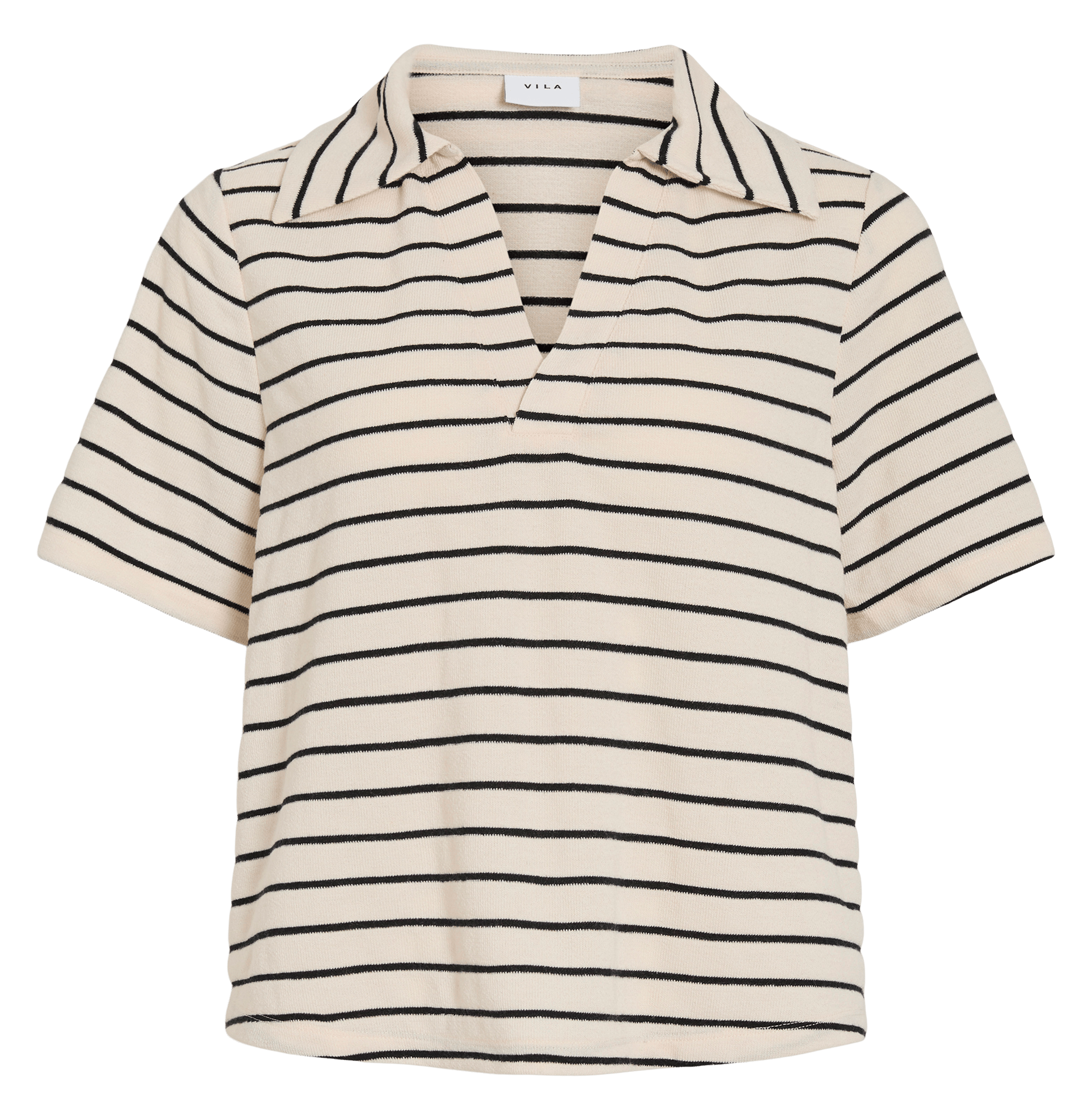 Top ample manches courtes rayé VILA Gris