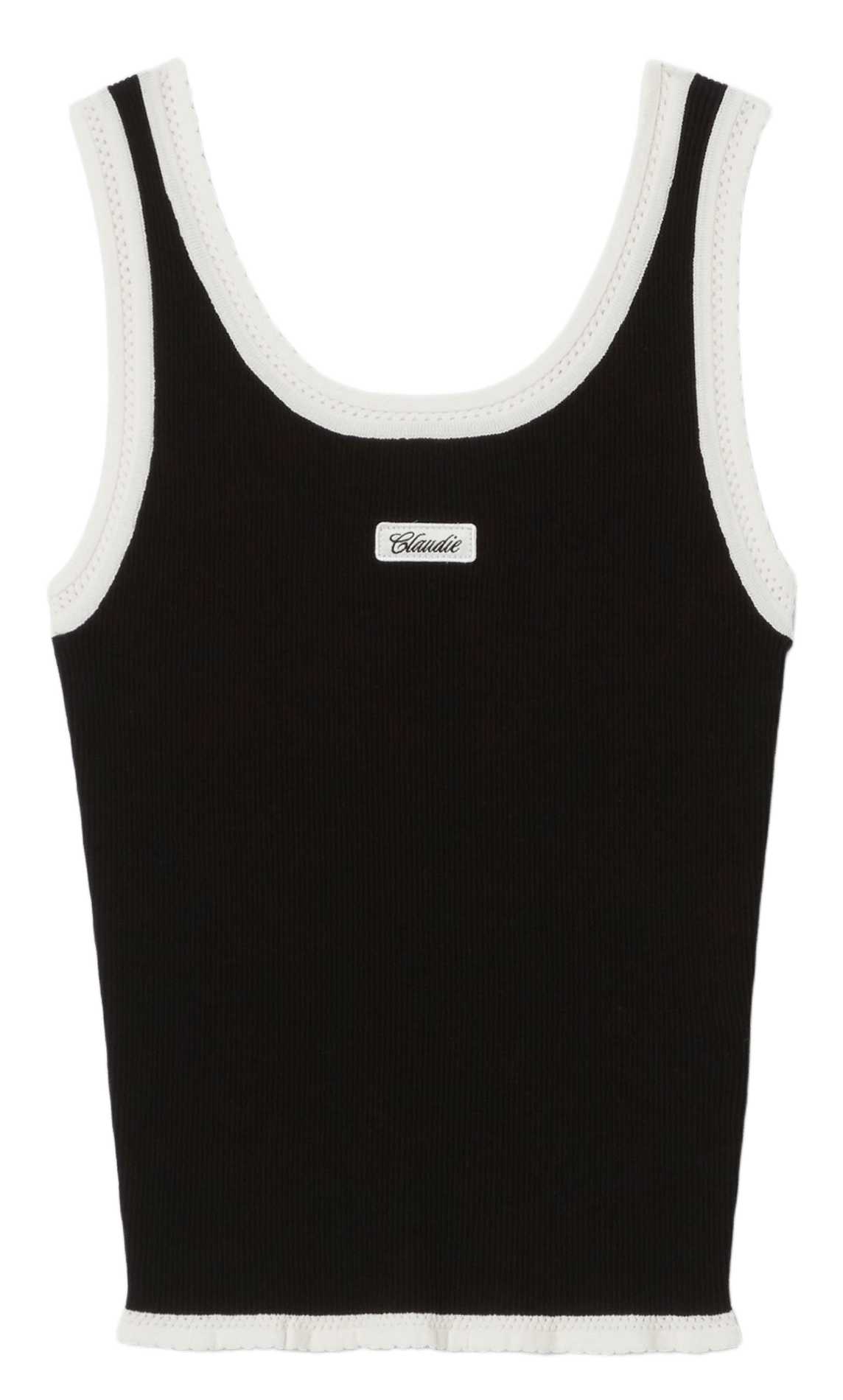 Débardeur ajusté à bords contrastés CLAUDIE PIERLOT Noir