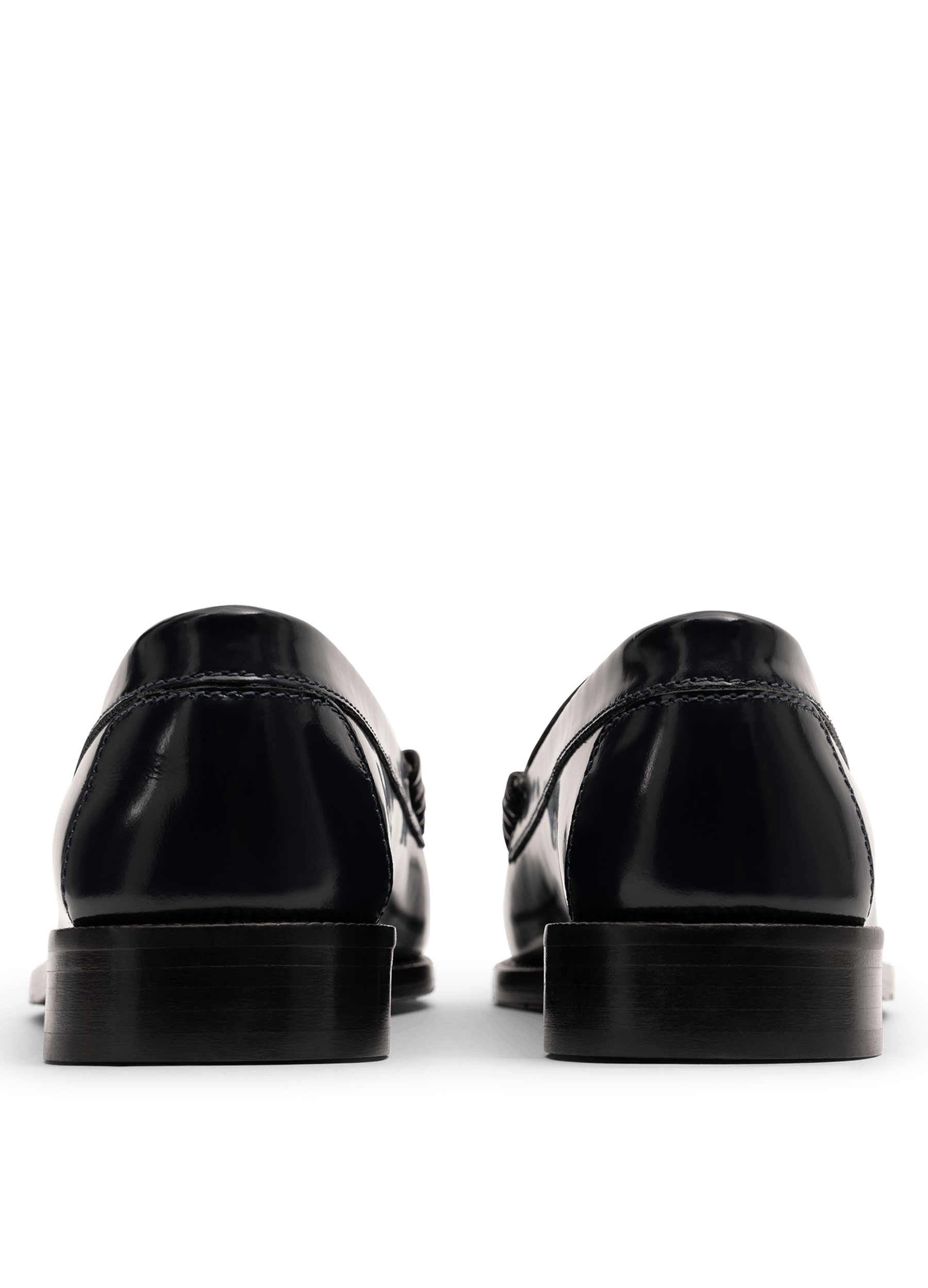 Navy brushed leather moccasins PARALLELE PARIS Blue