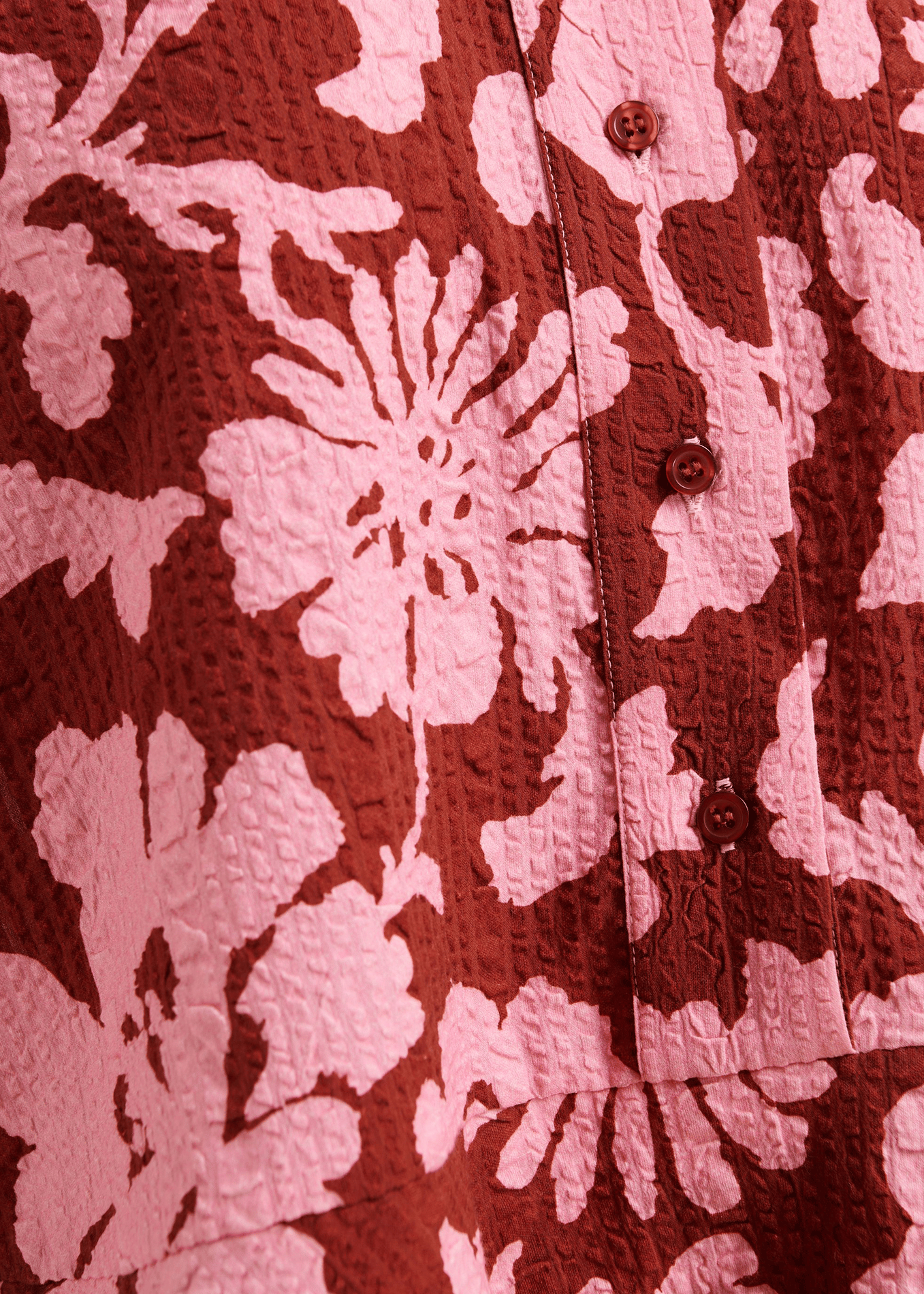 Chemise évasée à motifs en coton ESSENTIEL ANTWERP Rouge