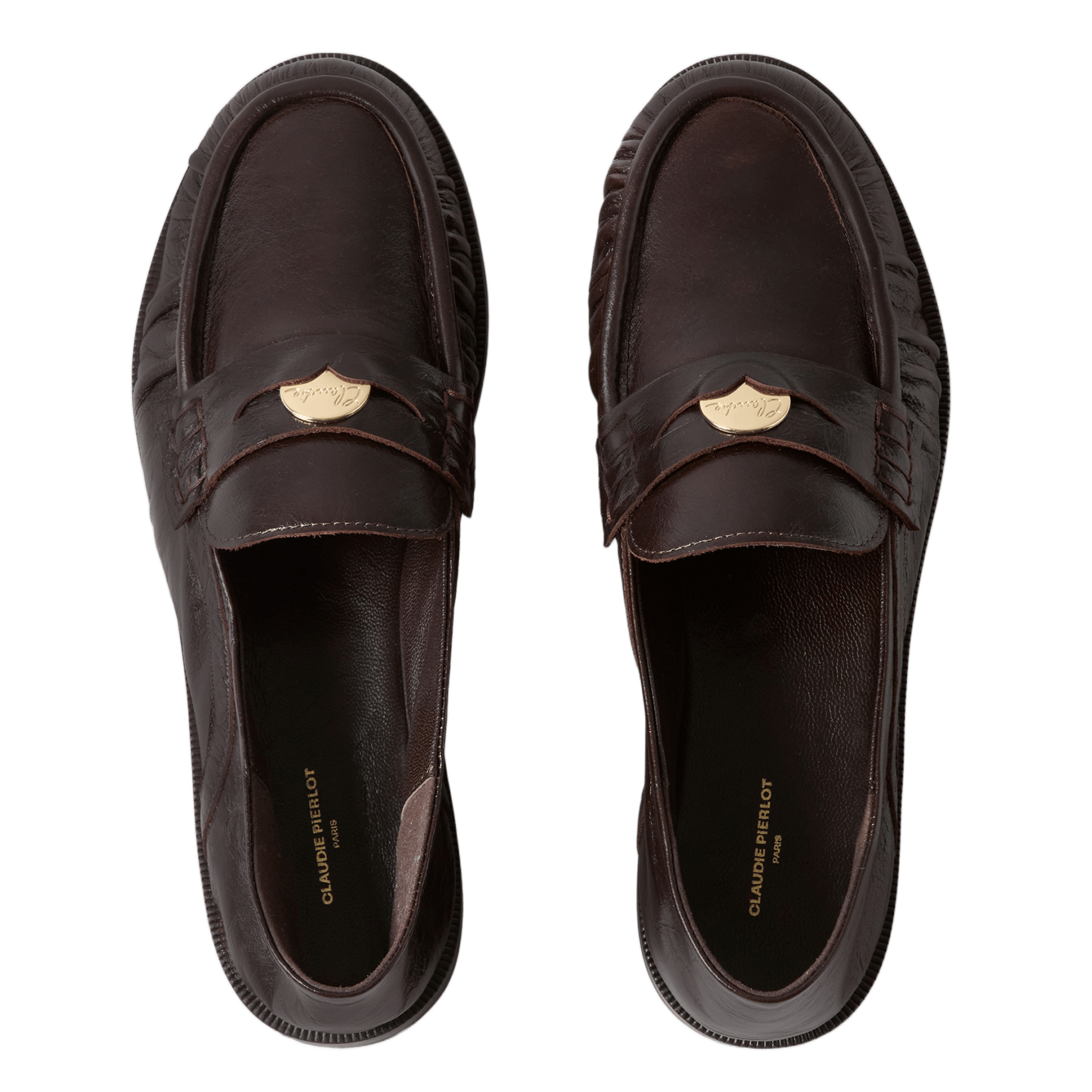 Leather loafers CLAUDIE PIERLOT Brown