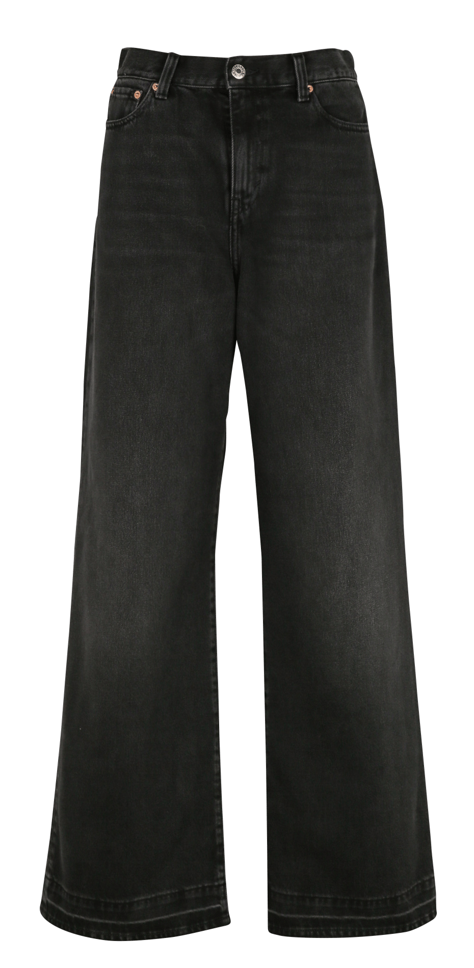 Wide-leg cotton-blend jeans BELLEROSE Black