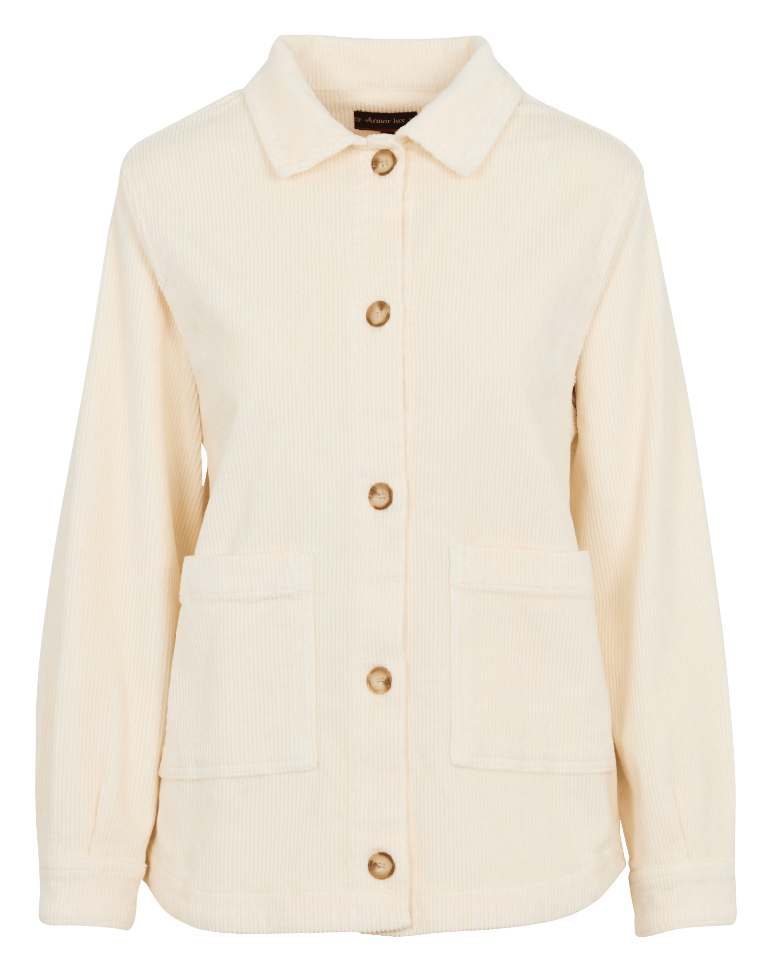 Gerippte gerade geschnittene Jacke aus Baumwollmischung ARMOR LUX Beige