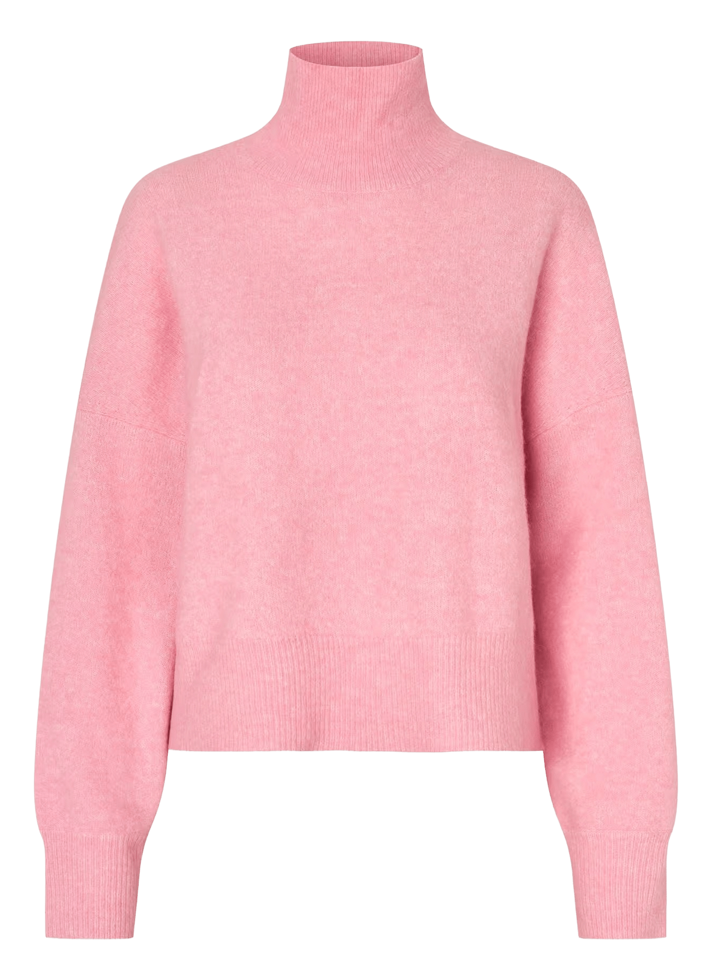 High-neck alpaca- and merino wool-blend sweater SAMSOE SAMSOE Purple