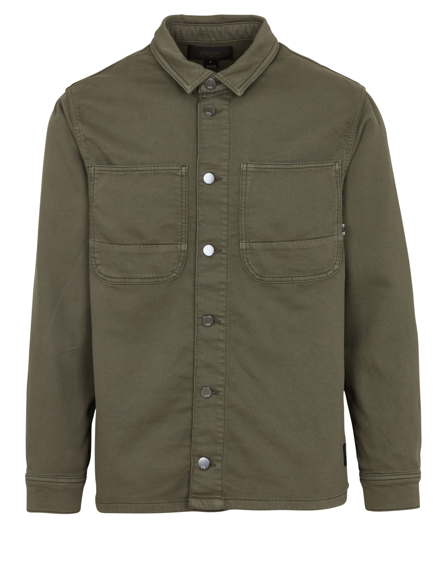 Veste col chemise en coton mélangé  LE TEMPS DES CERISES Vert