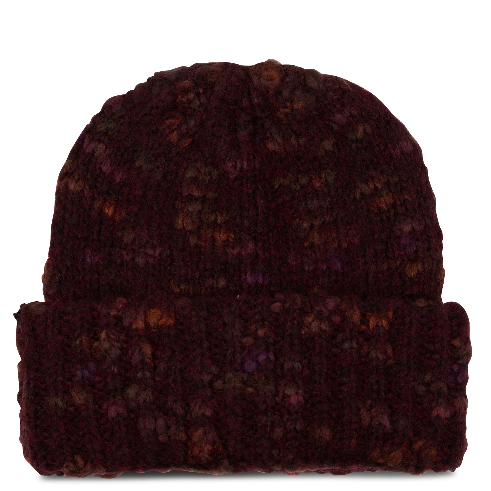Knitted hat with turn-up LA FEE MARABOUTEE Red