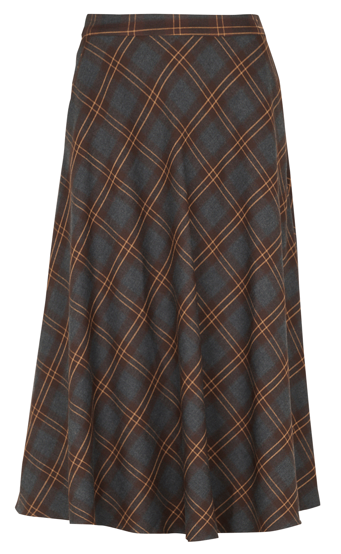 Plaid A-line midi skirt PETITE MENDIGOTE Grey