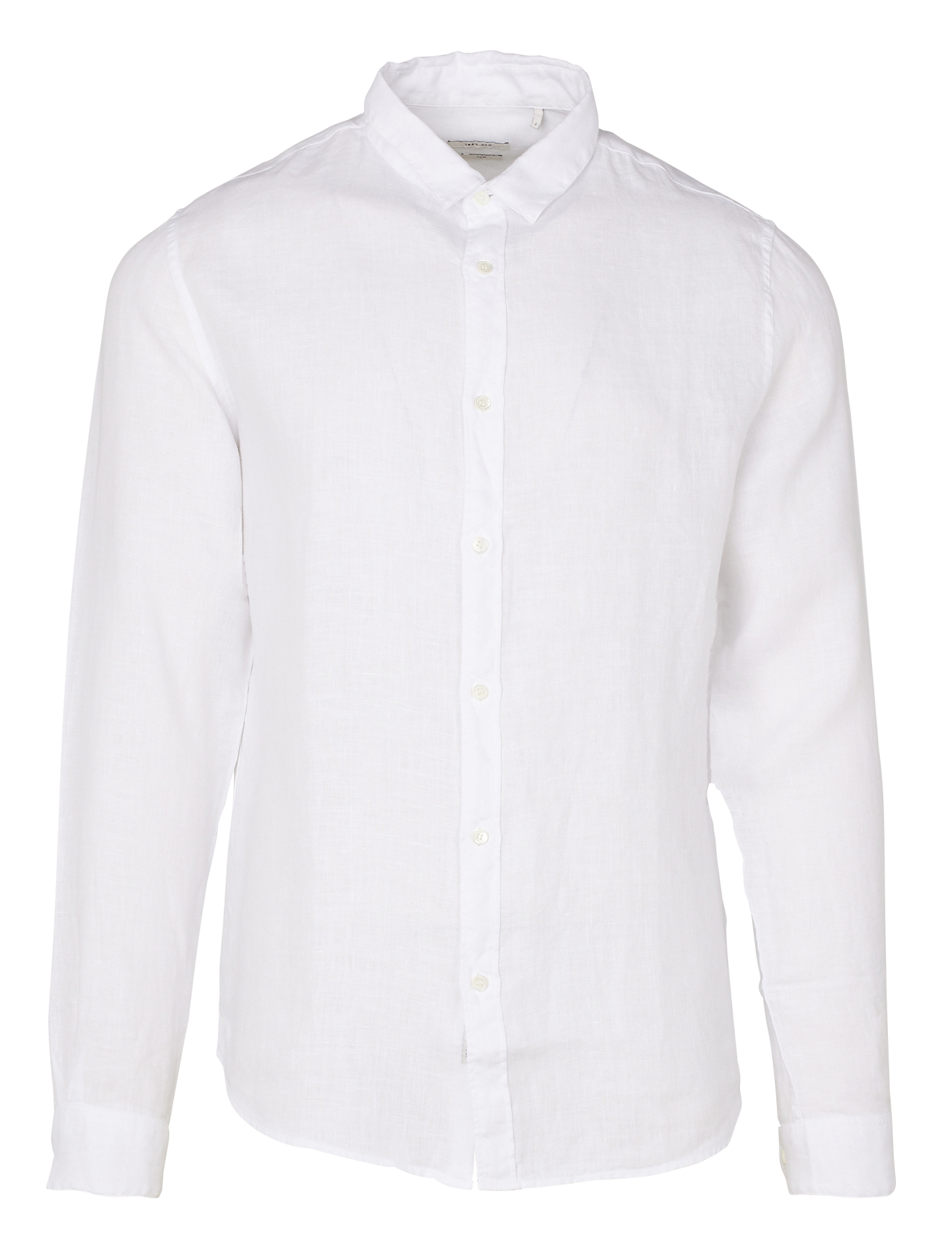 Chemise slim-fit col classique en lin  IKKS Blanc
