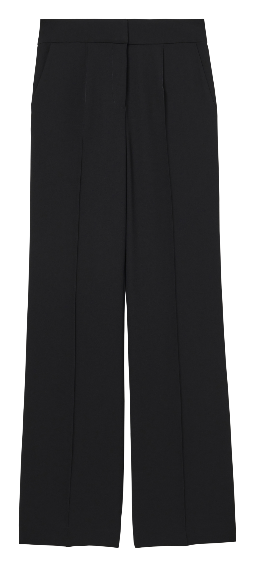 High-waisted fluid straight pants ZAPA Black