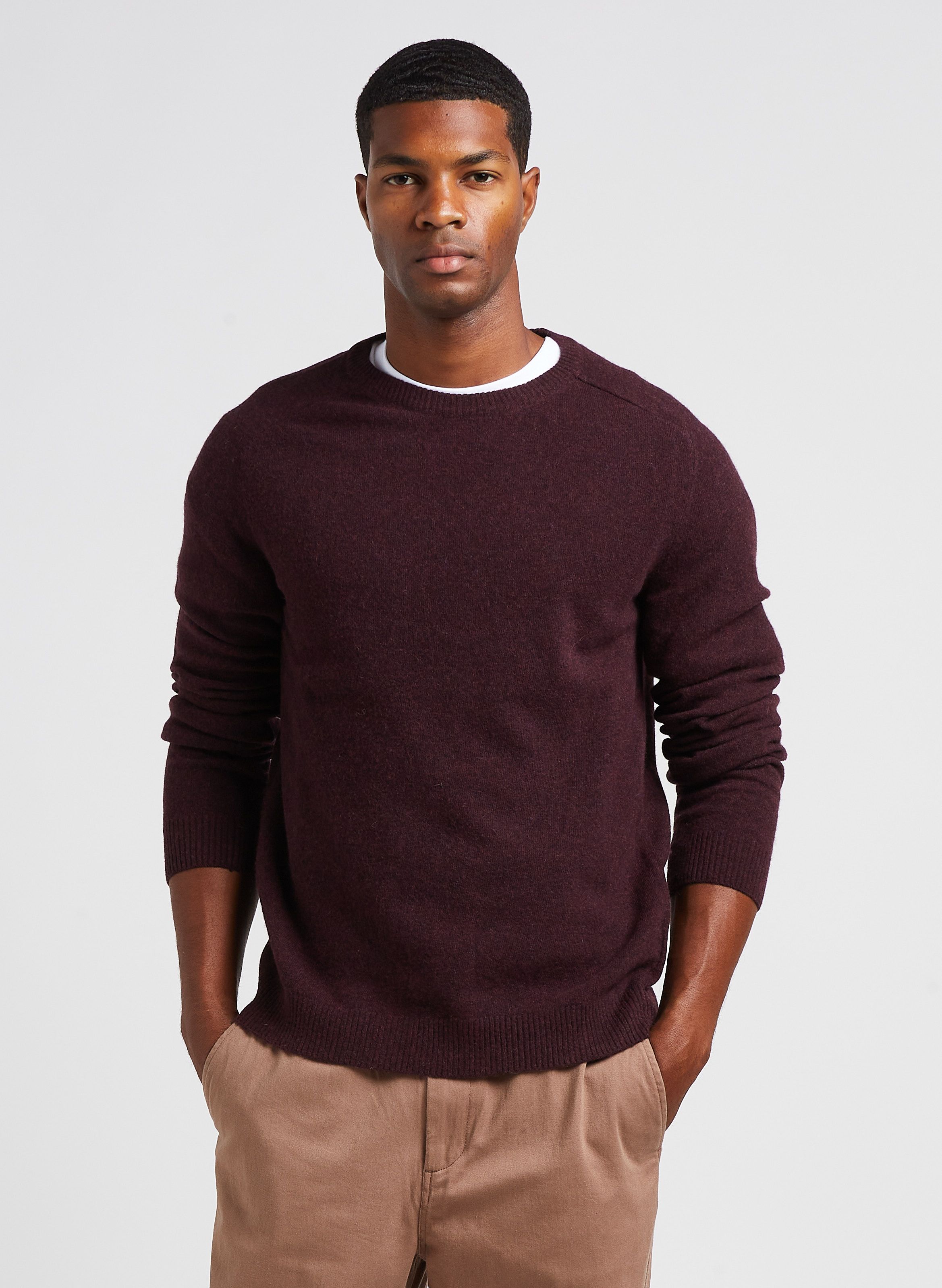 Maroon crew cheap neck sweater