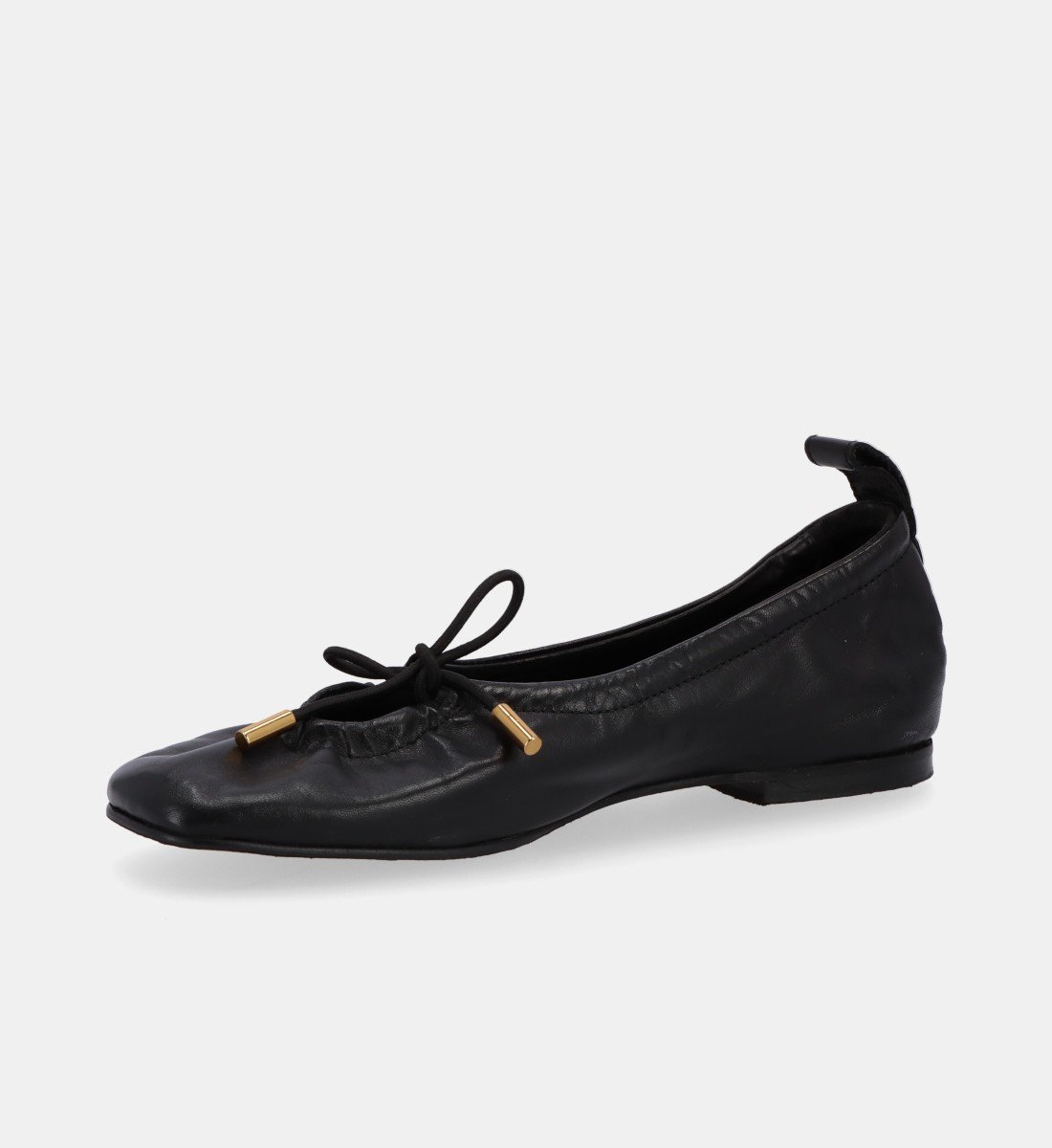 Elasticated leather ballerinas ALOHAS Black