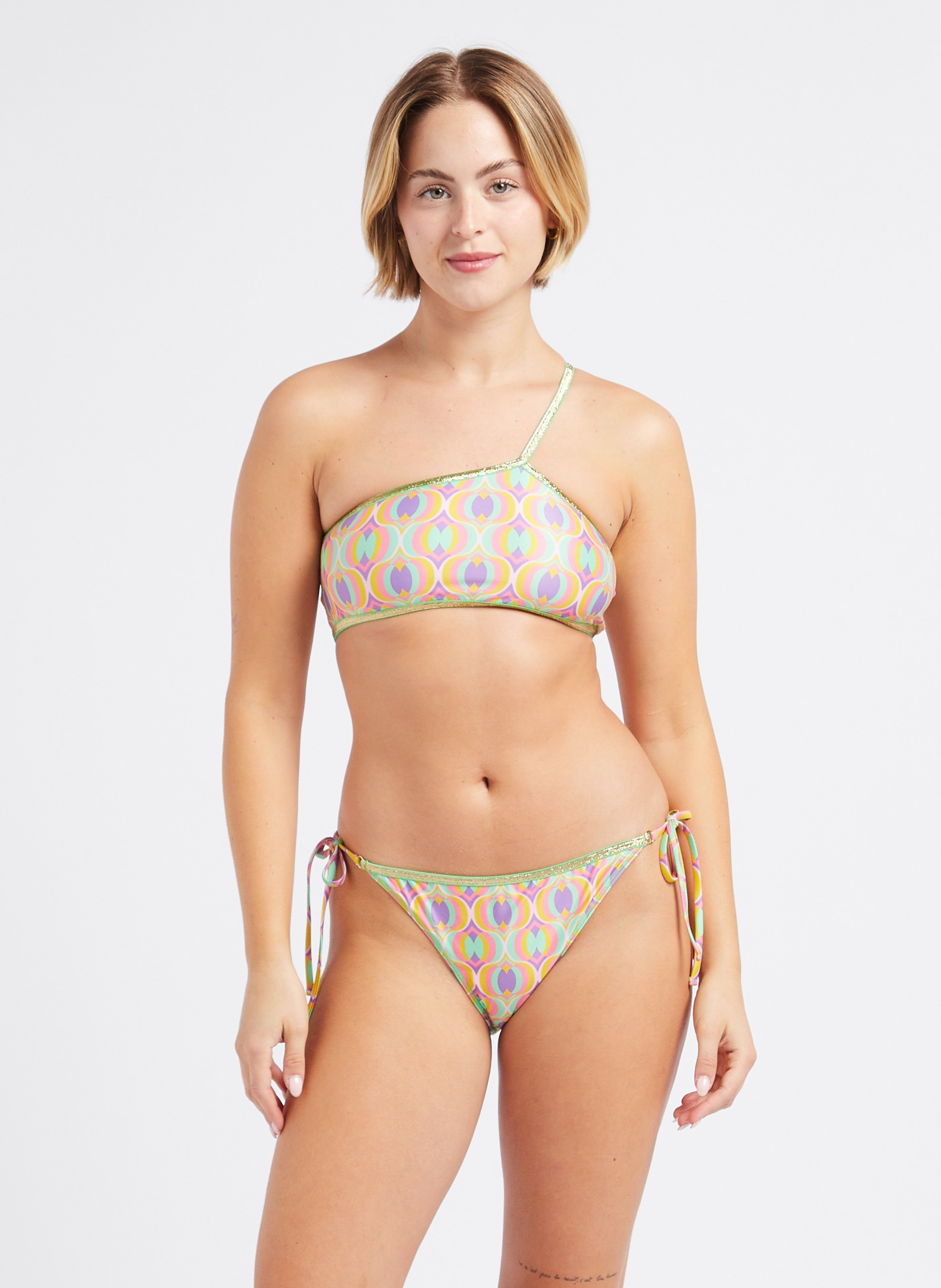 Bustier-Bikinioberteil mit Print Mehrfarbig