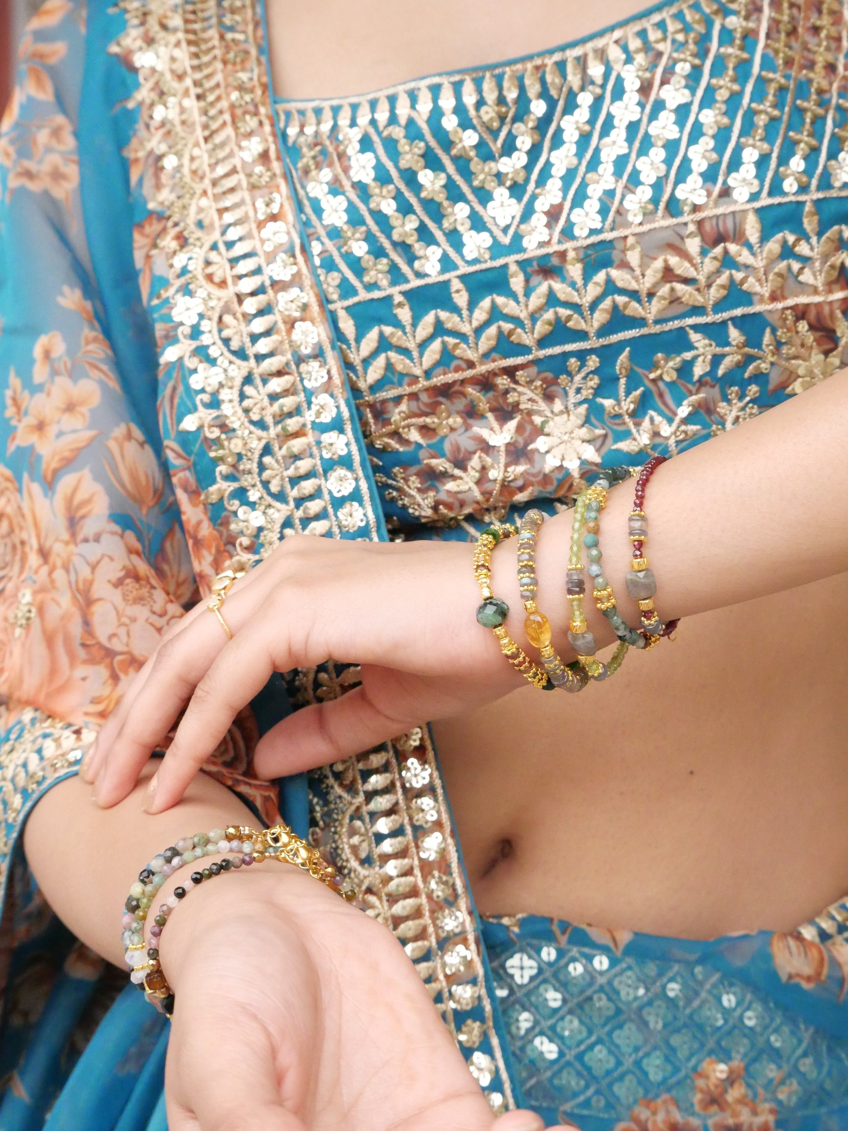 Citrine and labradorite bracelet GINANDGER Blue