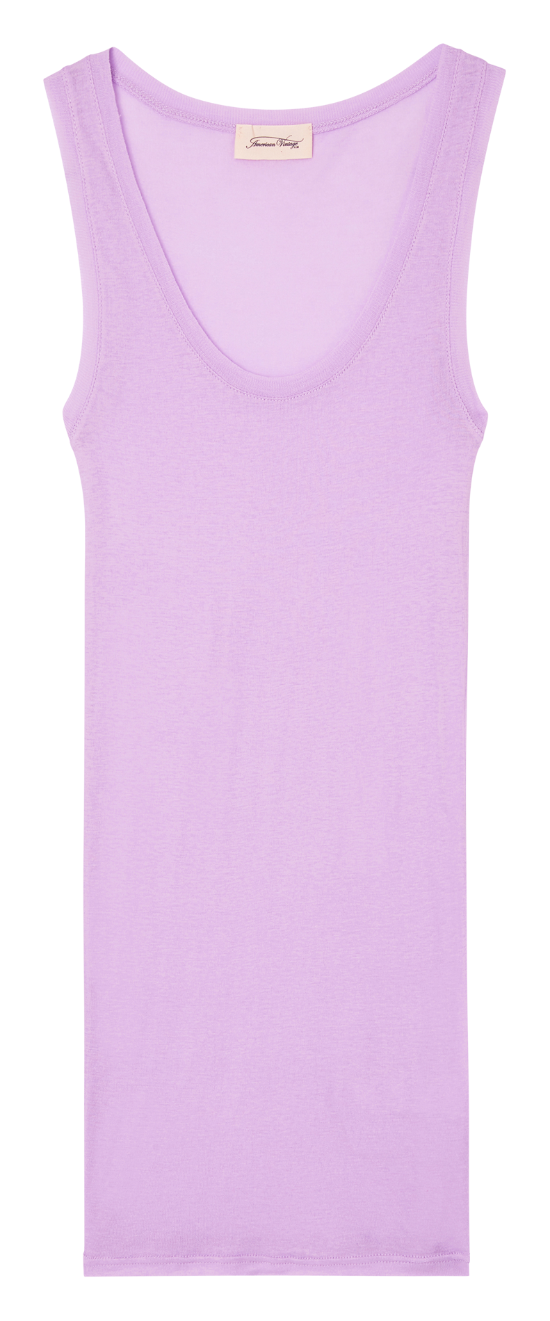 Round-neck cotton tank top MASSACHUSETTS Parme vintage