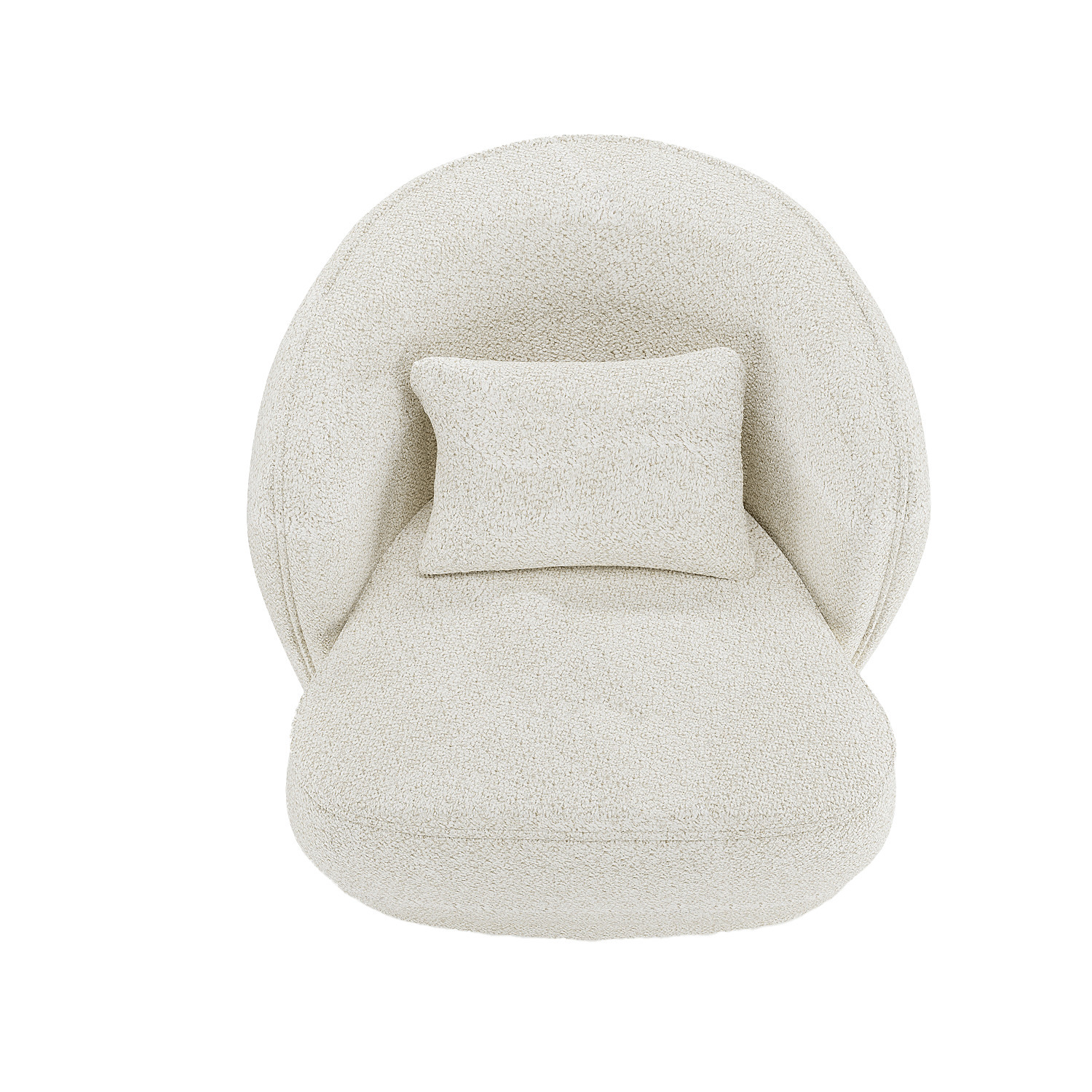 Designer fabric armchair POTIRON PARIS White