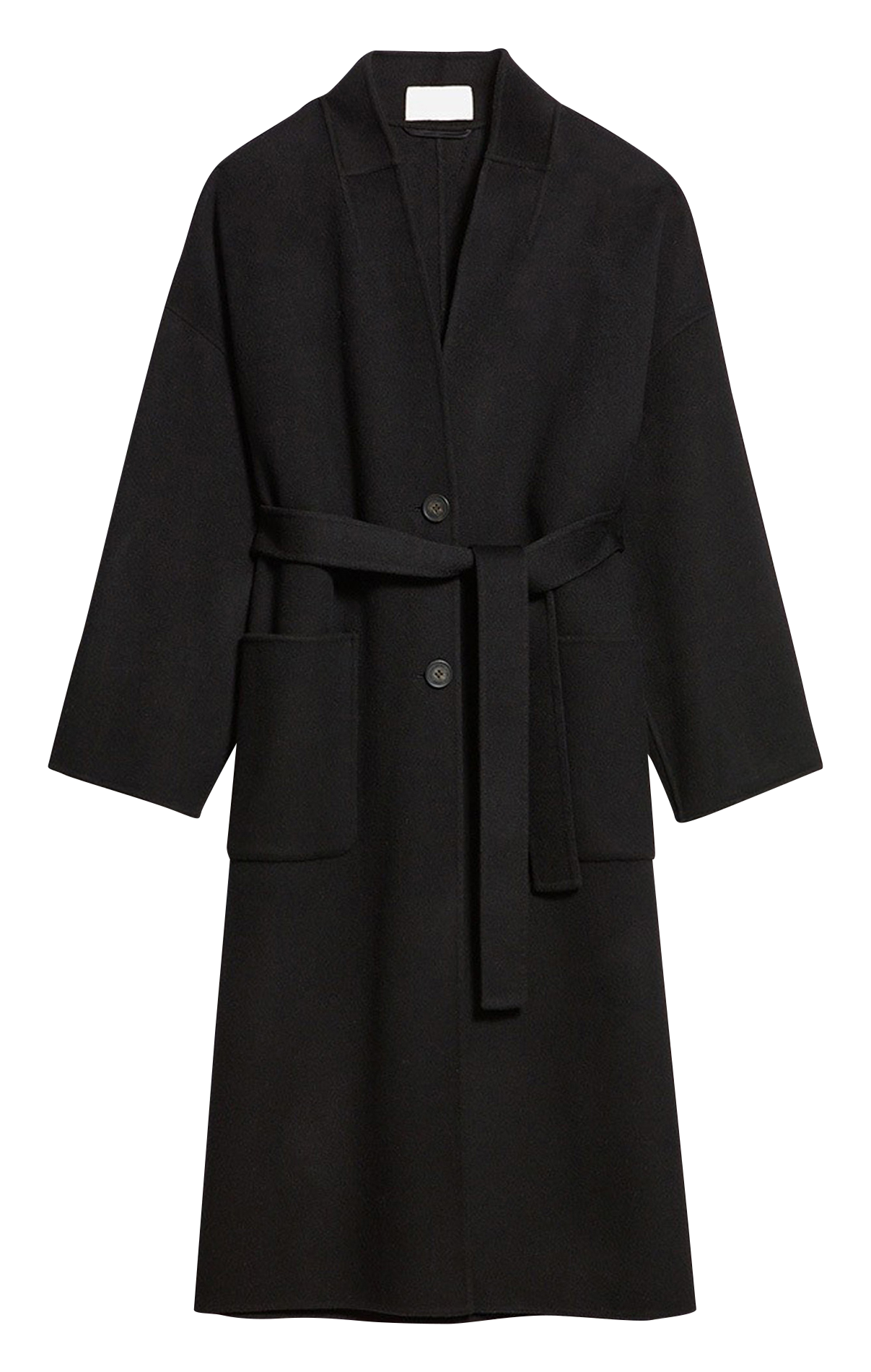 Jas met geruite kraag van gemengde wol VANESSA BRUNO Zwart