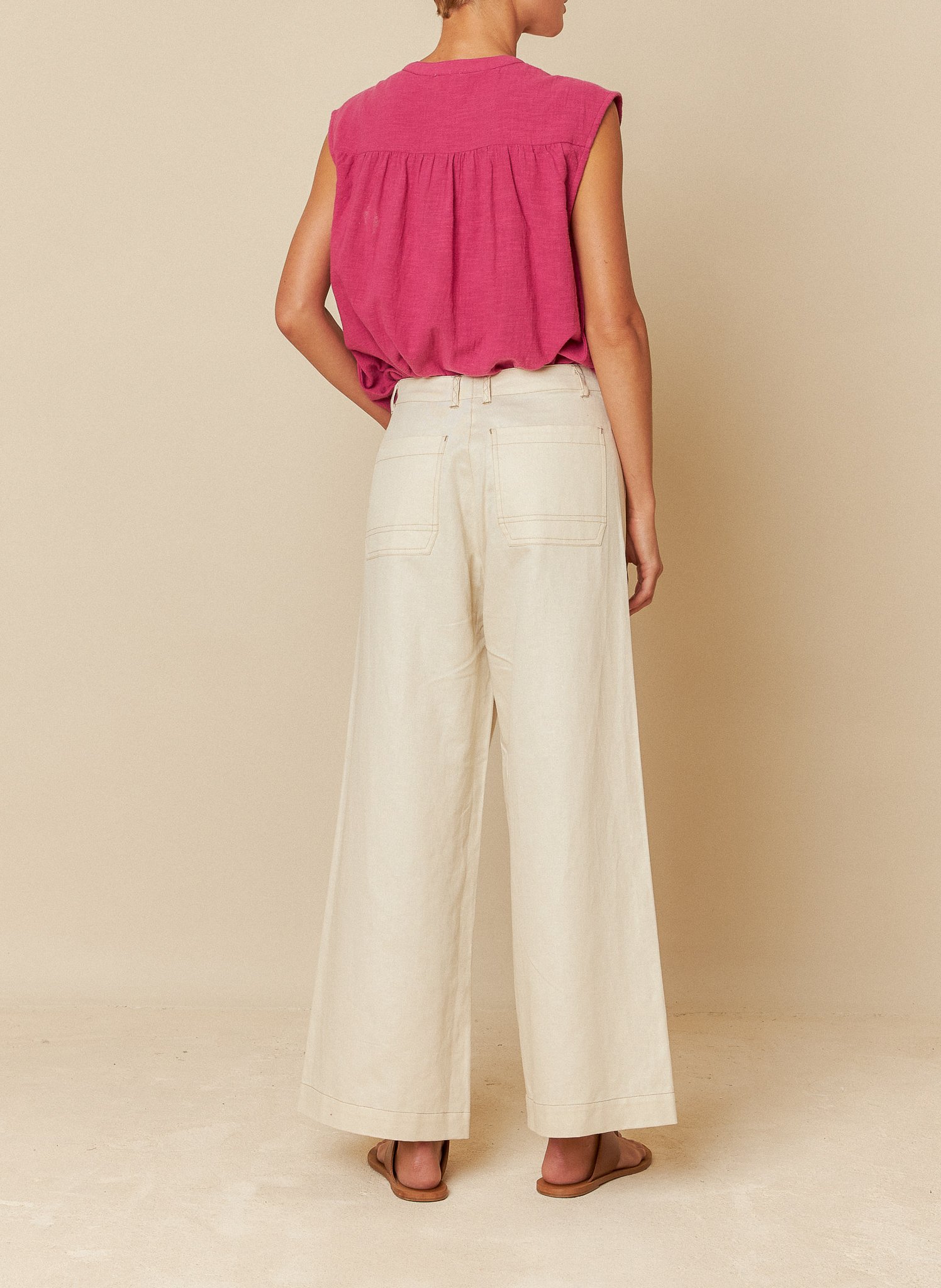 Cotton-blend chinos INDI & COLD Beige