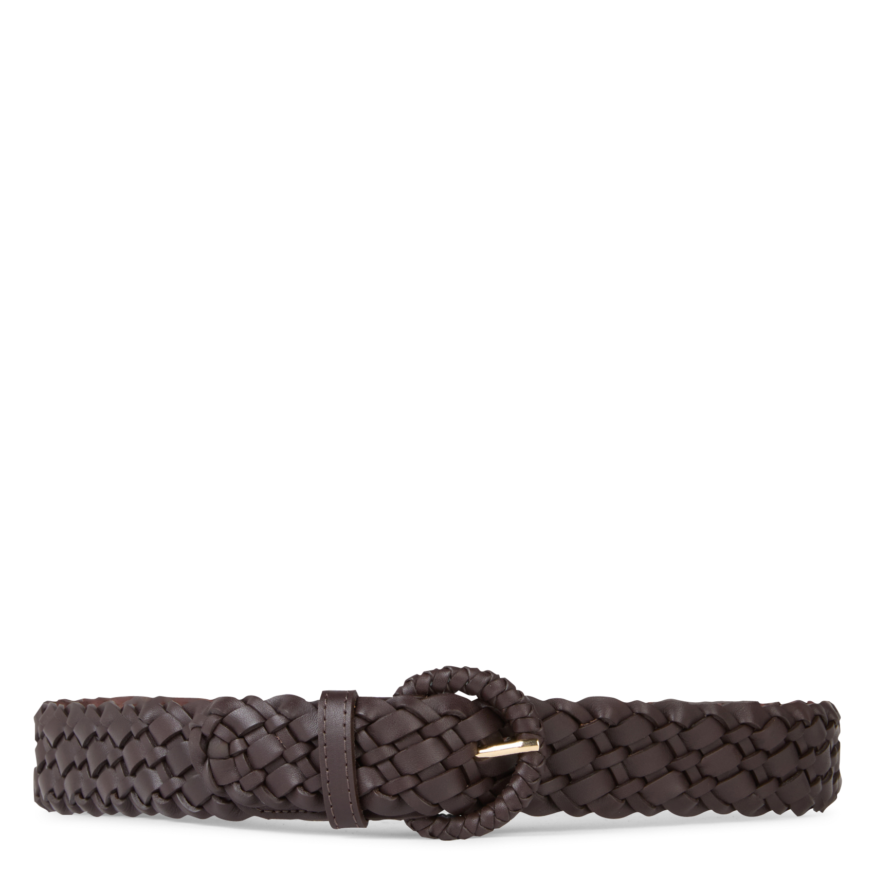 Braided leather belt MAISON 123 Brown