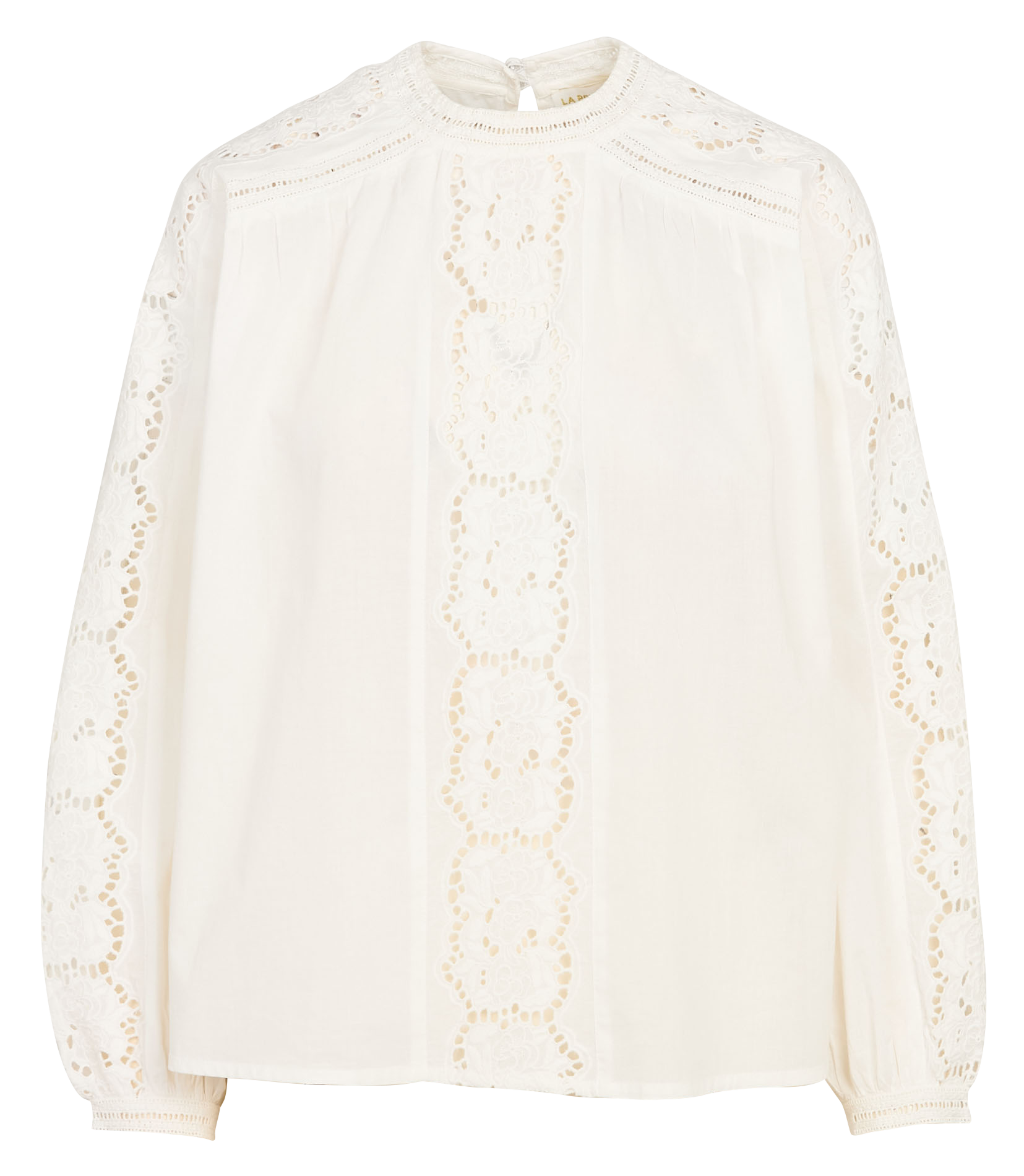 Loose-fit high-neck cotton blouse LA PETITE ETOILE Beige