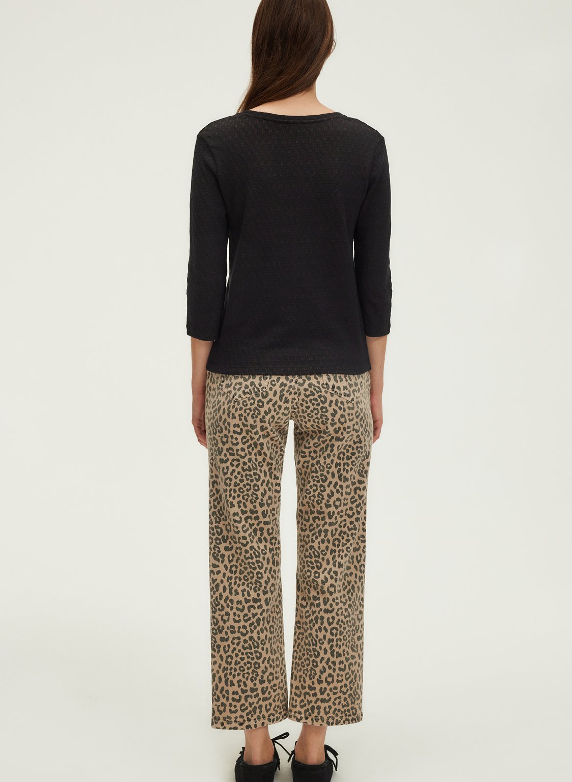 T-shirt van biokatoen met ronde hals PABLO Zwart