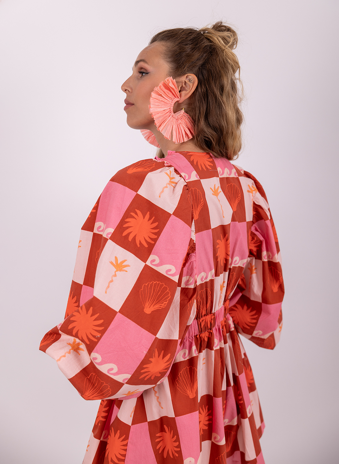 Combishort large en coton SUNDRESS Marron