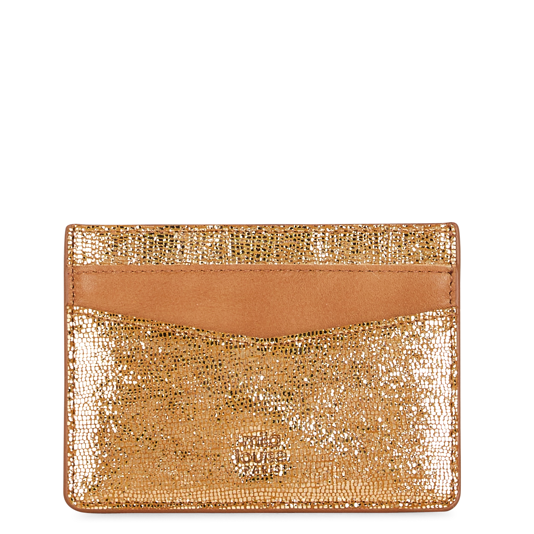 Kartenetui aus Leder MILA LOUISE Braun