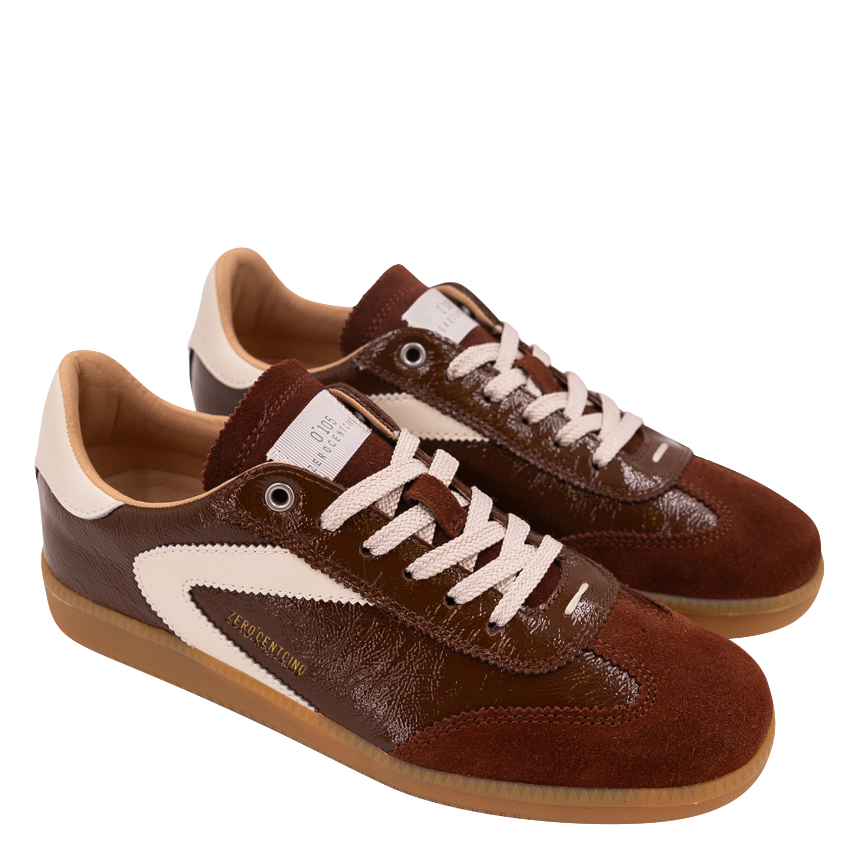 Baskets basses en cuir 0'105 Marron