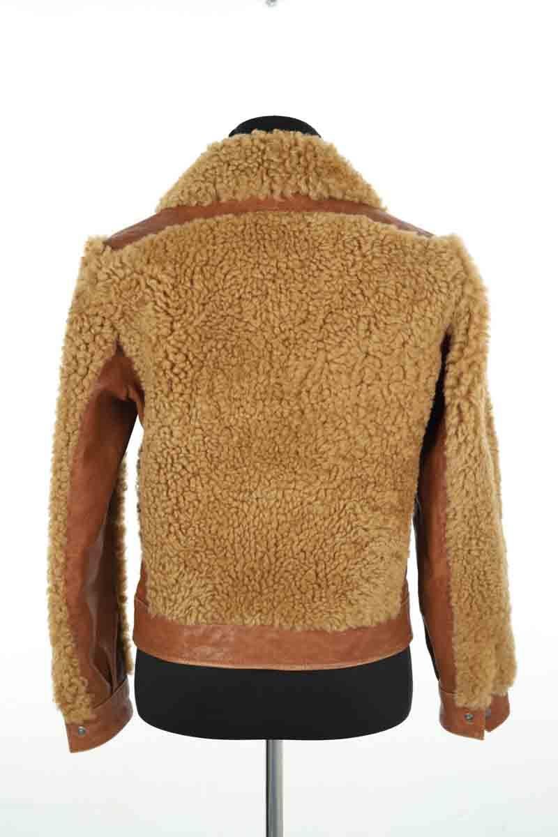 Leather coat ANTIK BATIK - Seconde Main Brown