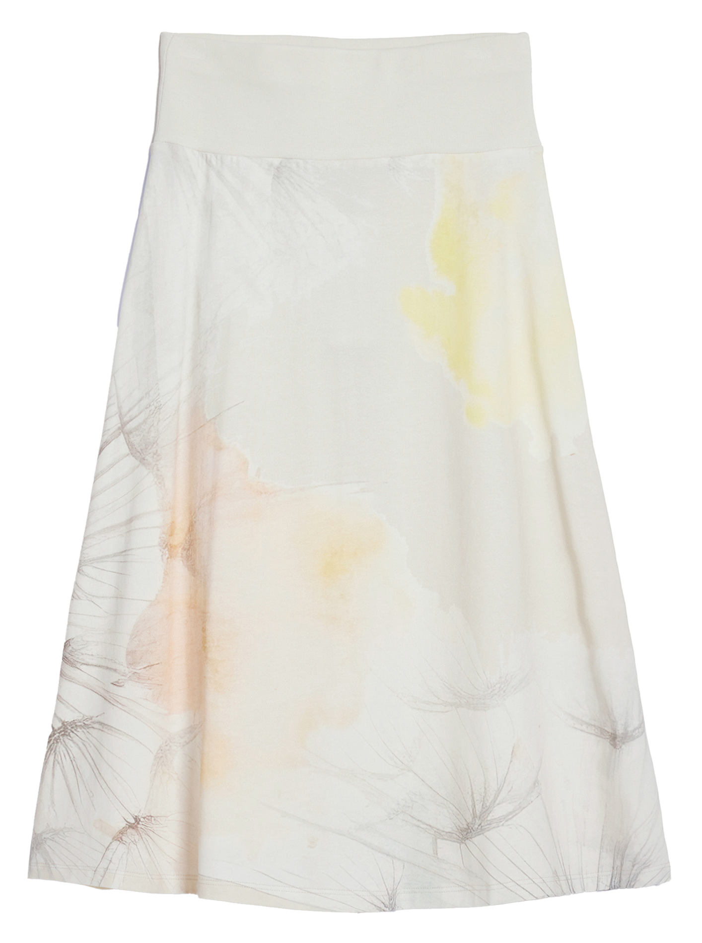 Gonna longuette stampata in misto cotone DESIGUAL Nero