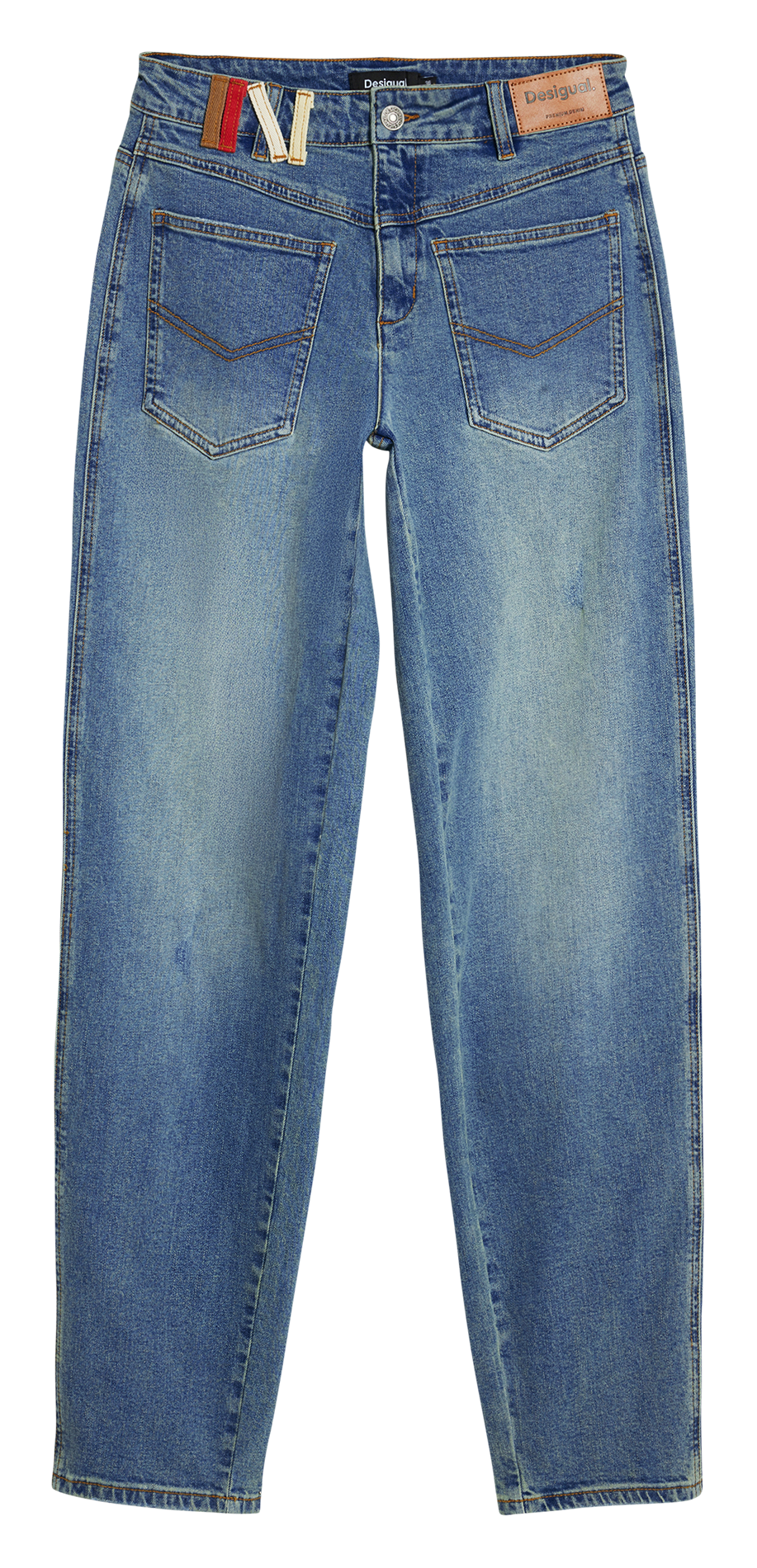 - Jeans dritti
- 5 tasche
- Taglio dritto
- Effetto délavé DESIGUAL Blu