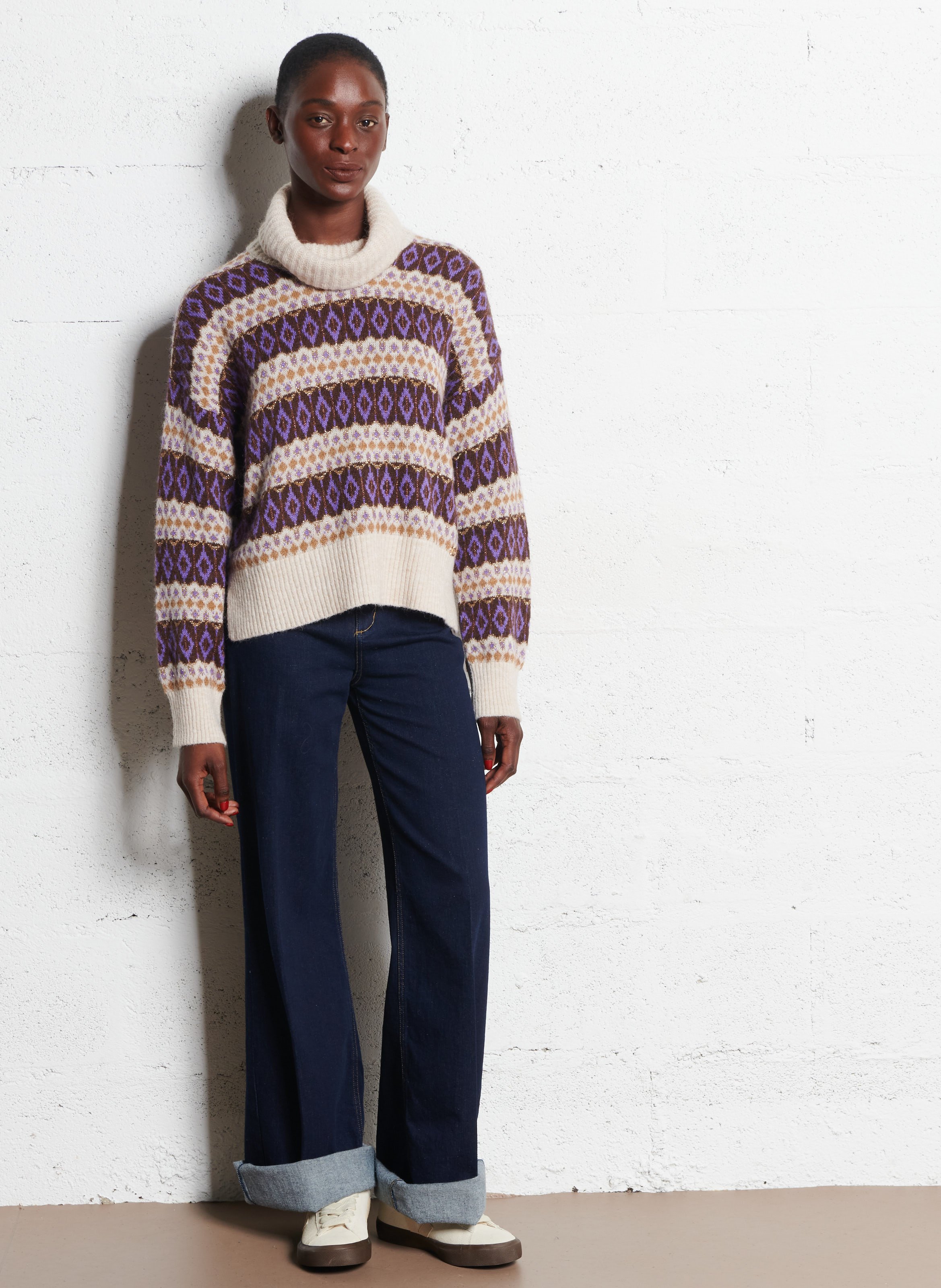 Baskets basses en cuir Beige