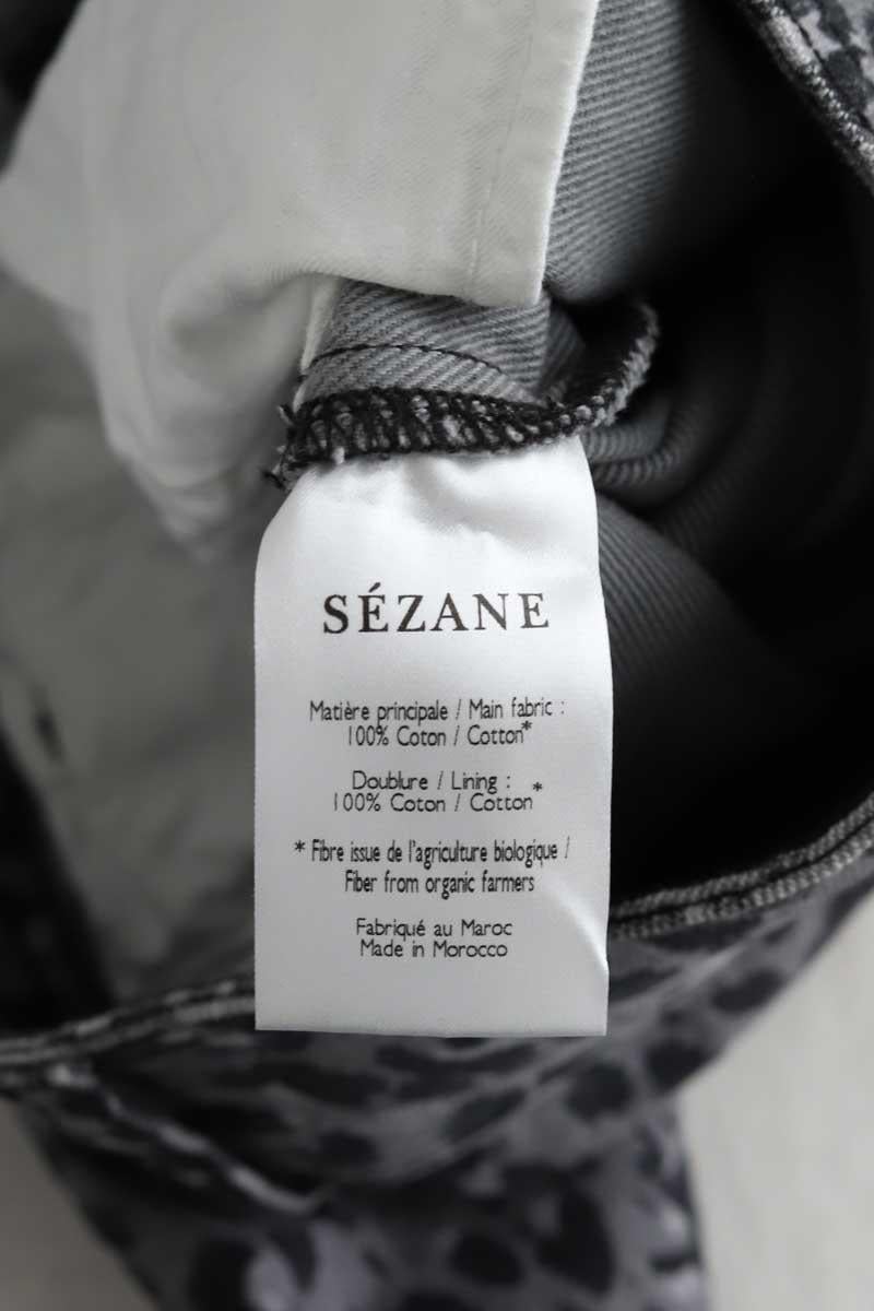 Cotton straight jeans SEZANE - Seconde main Grey