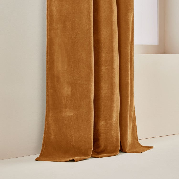 Curtain with gilt eyelets MADURA Brown