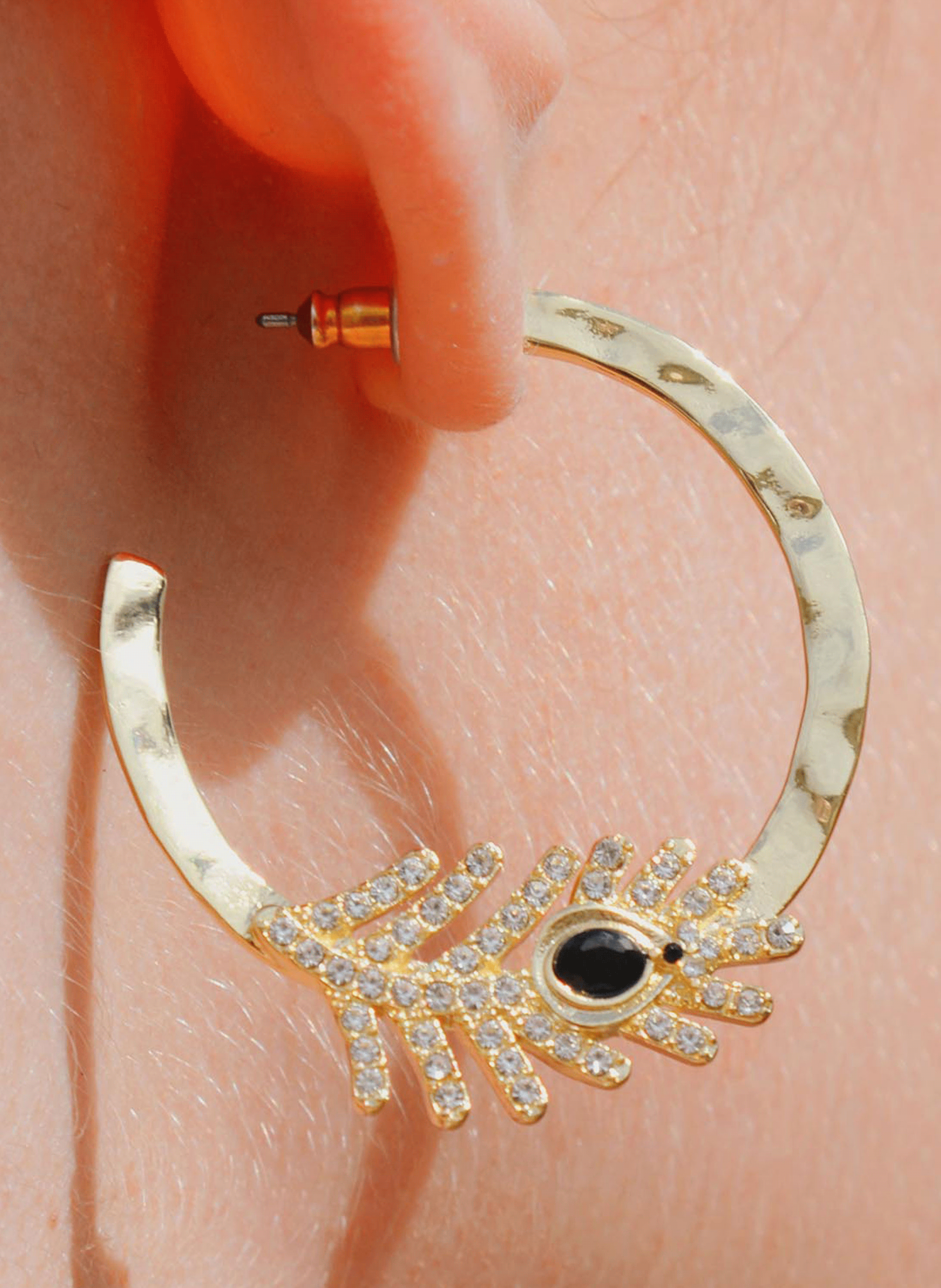 Hoop earrings HIPANEMA Black