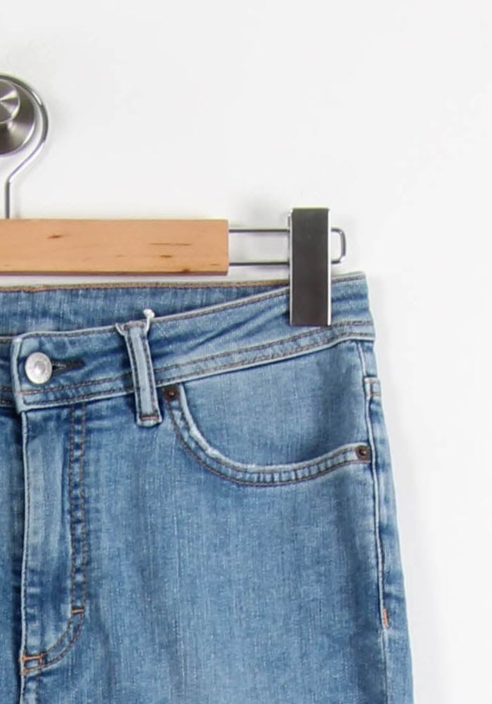 Cropped slim jeans with studs ACNE STUDIOS - Seconde Main Blue