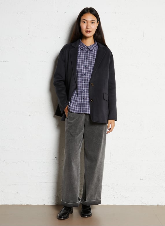Jean large en denim de coton mélangé - Look 2