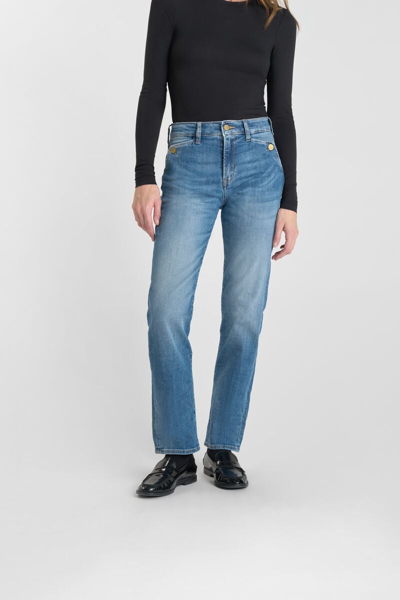 Straight jeans, 7/8 length LE TEMPS DES CERISES Blue