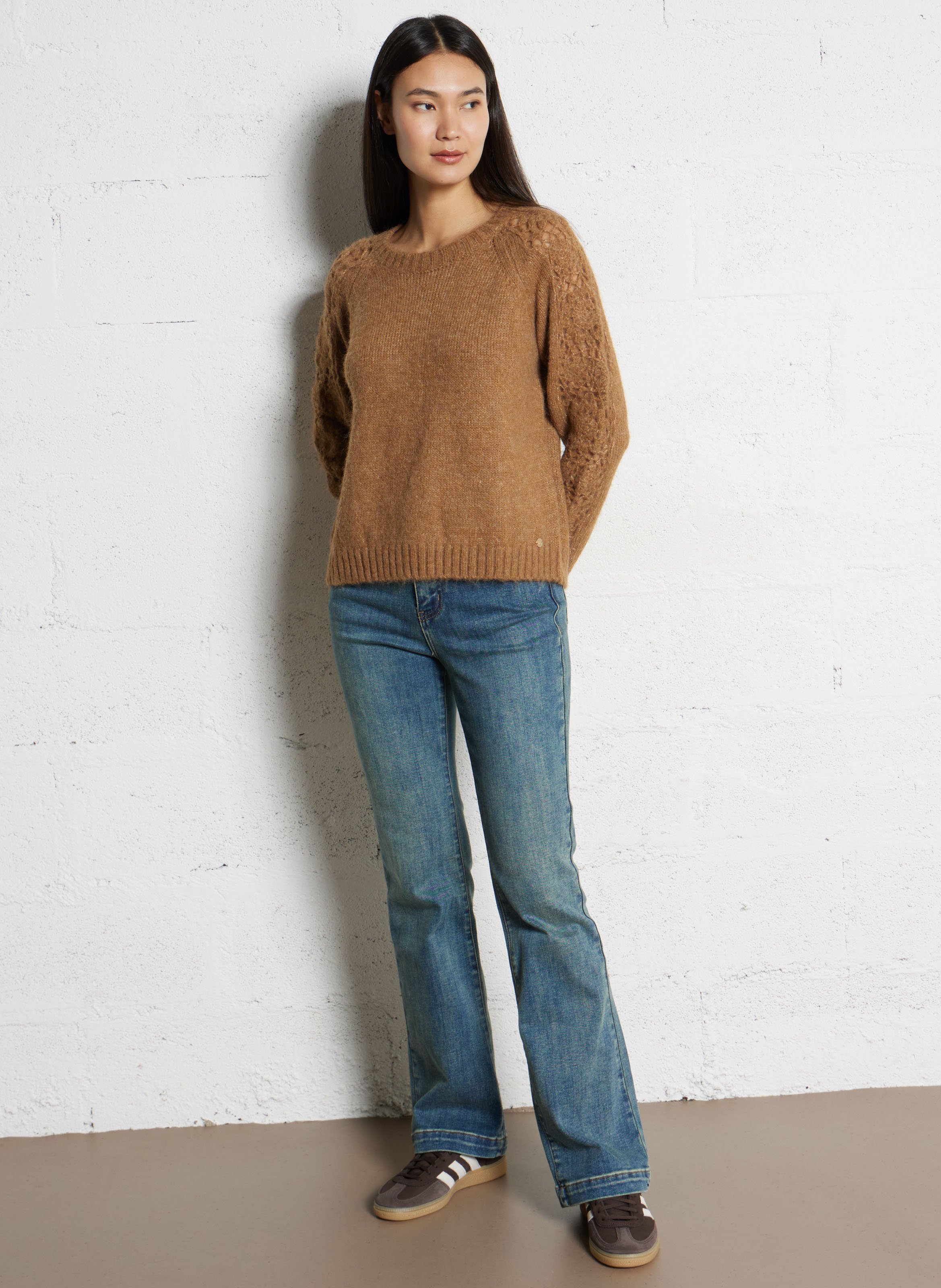 Jean flare en coton mélangé LA PETITE ETOILE Bleu