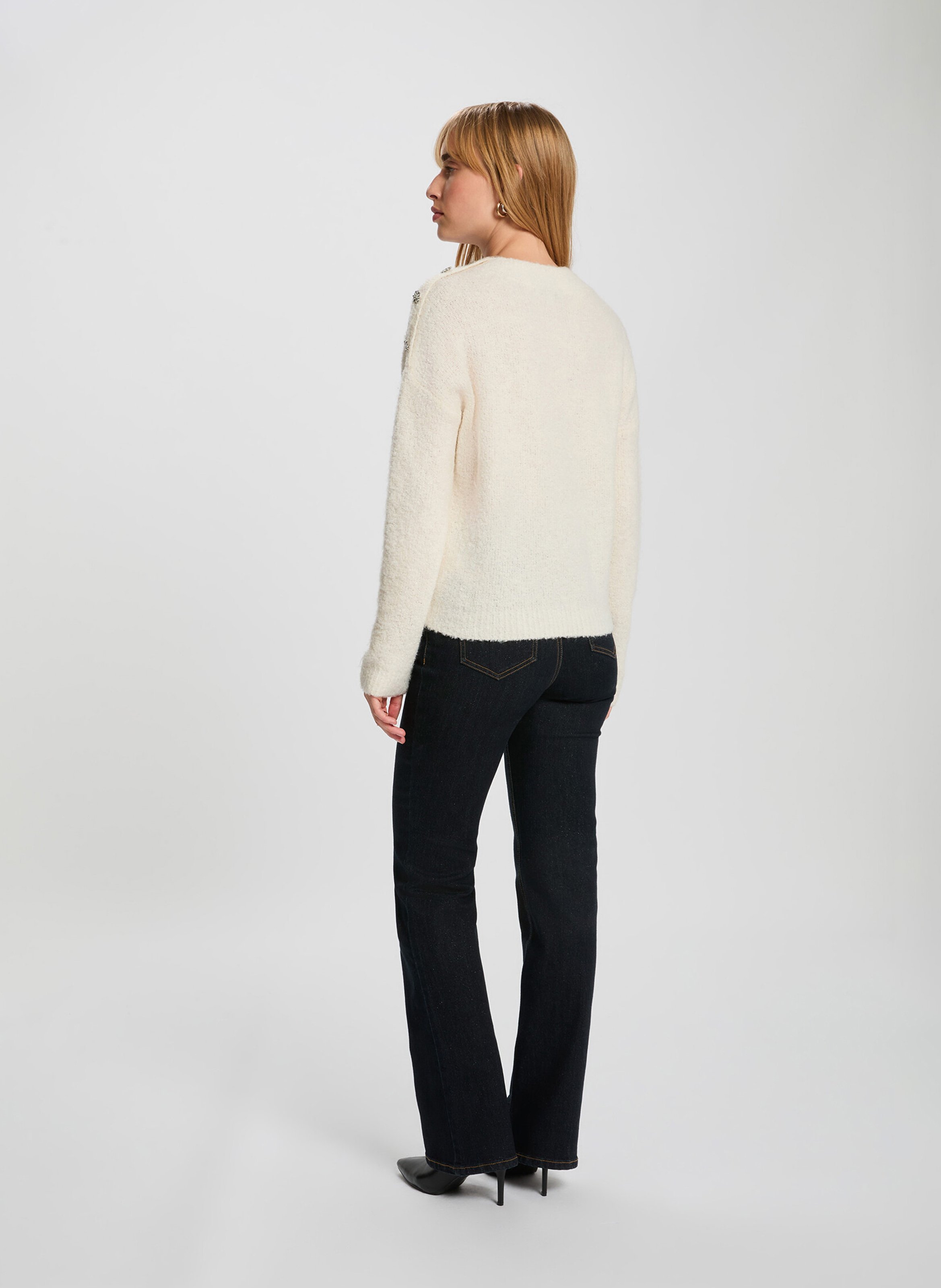 Jean flare en denim brut MORGAN Bleu