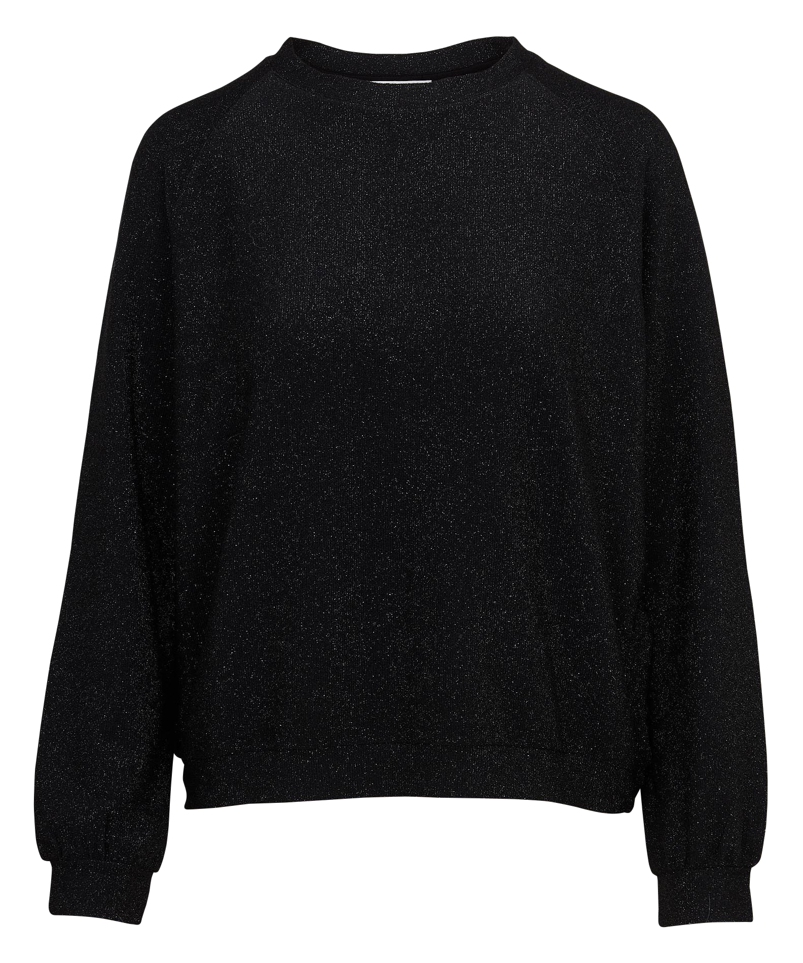 Oversized round neck sequined sweatshirt MAISON 123 Black