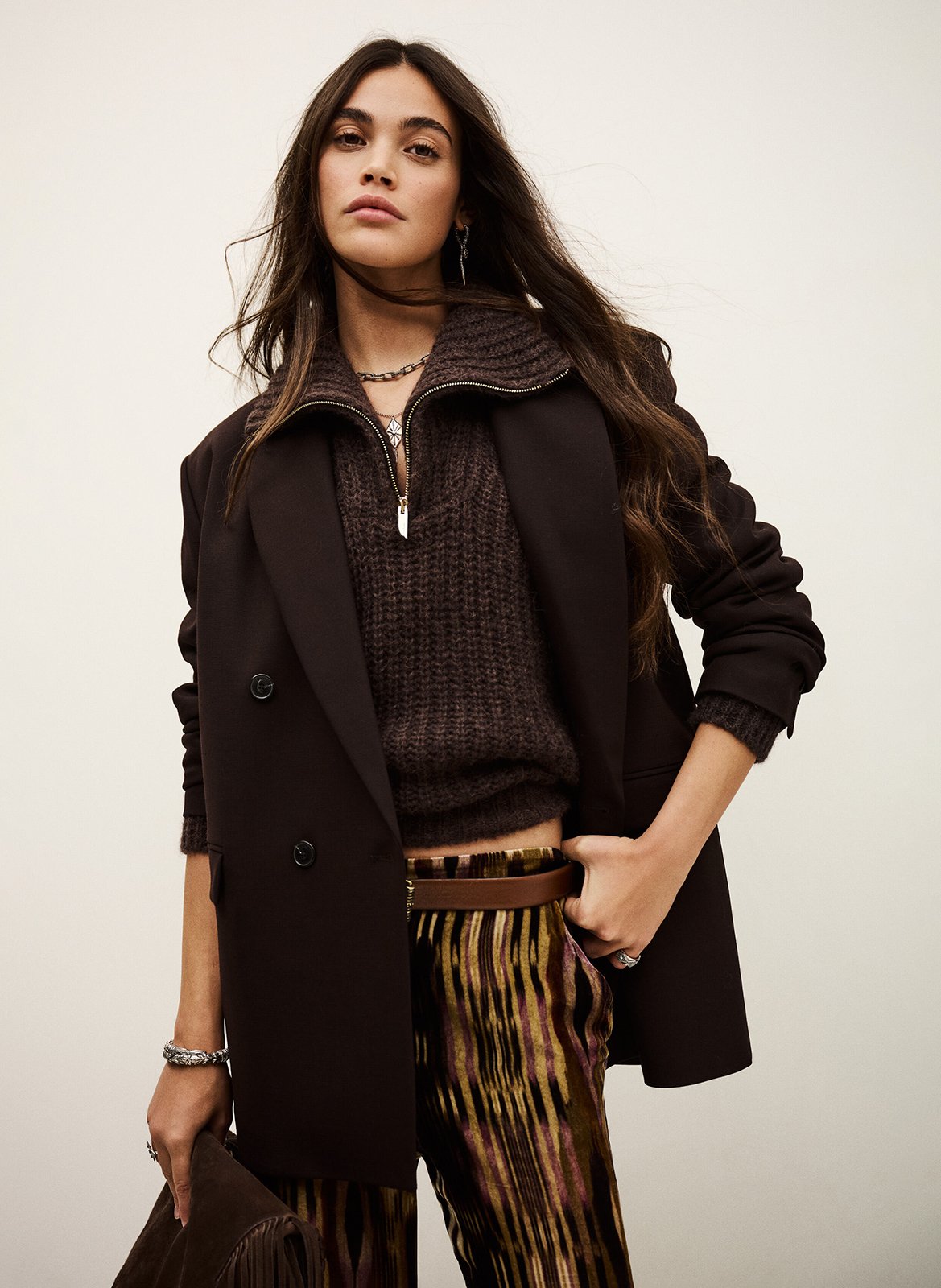 Rechte blazer BA&SH Bruin