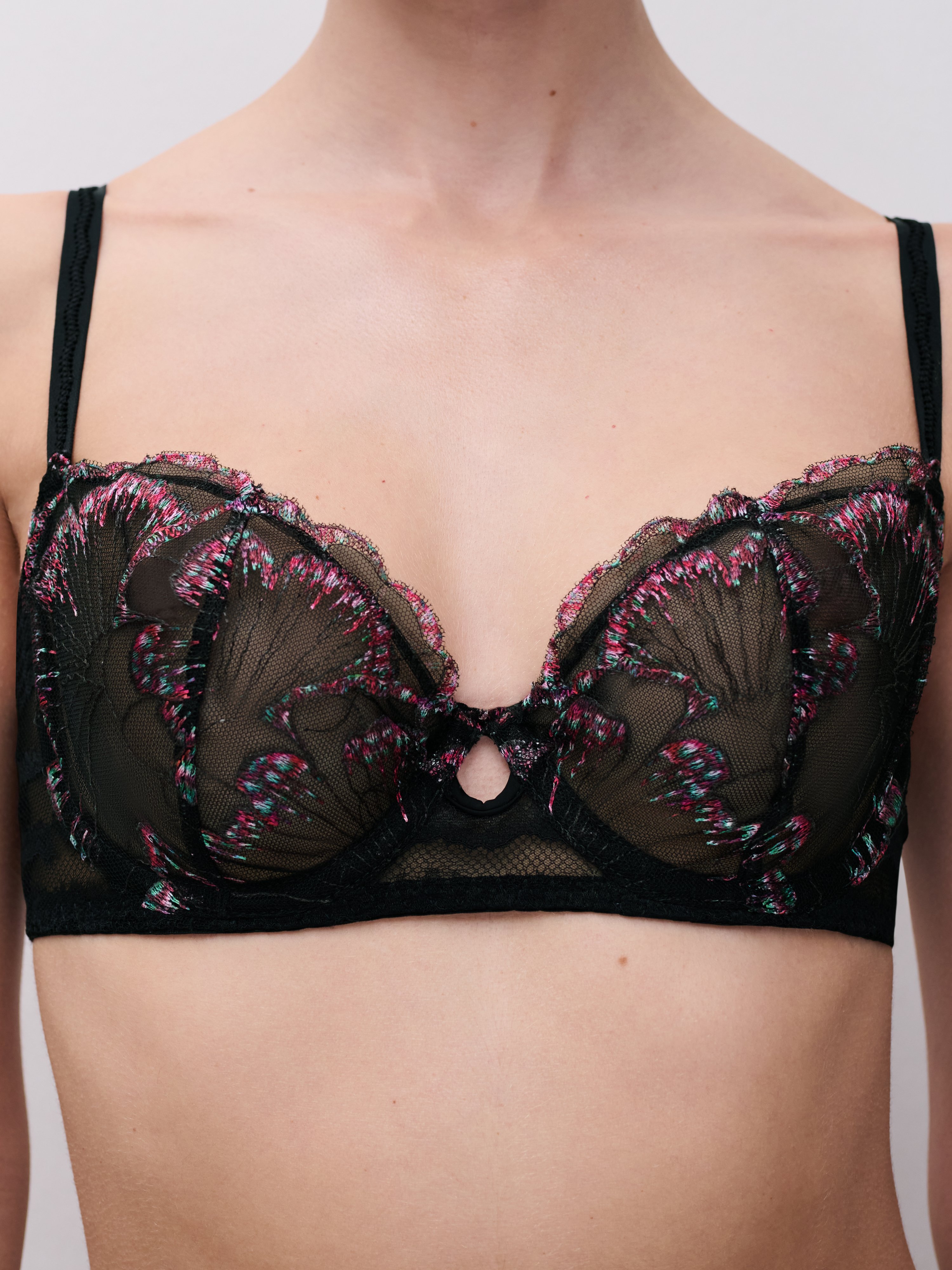 Balconette bra with embroidery CHANTELLE PULP Multicolored
