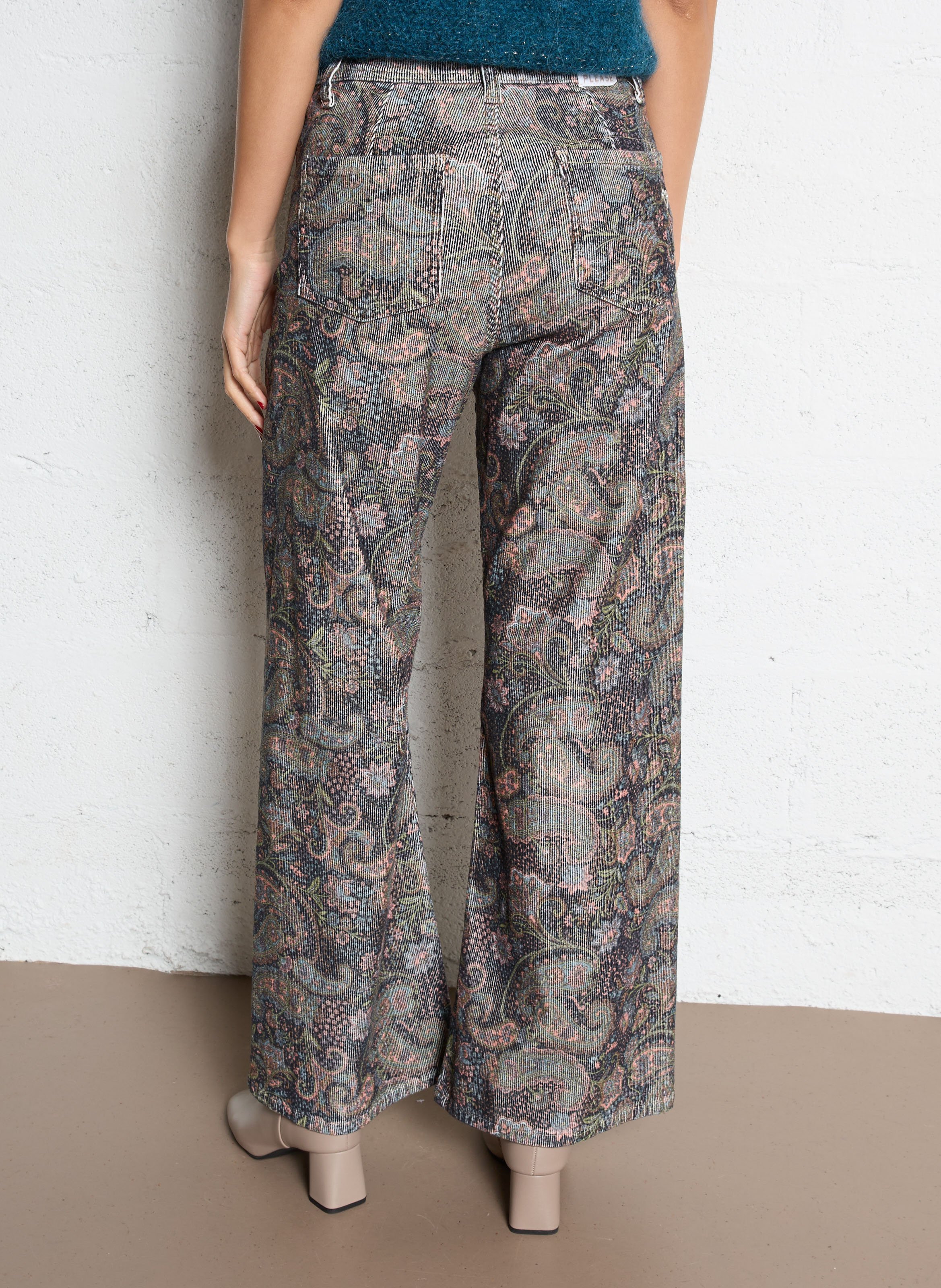 Pantalon large en coton mélangé PLEASE Multicolore