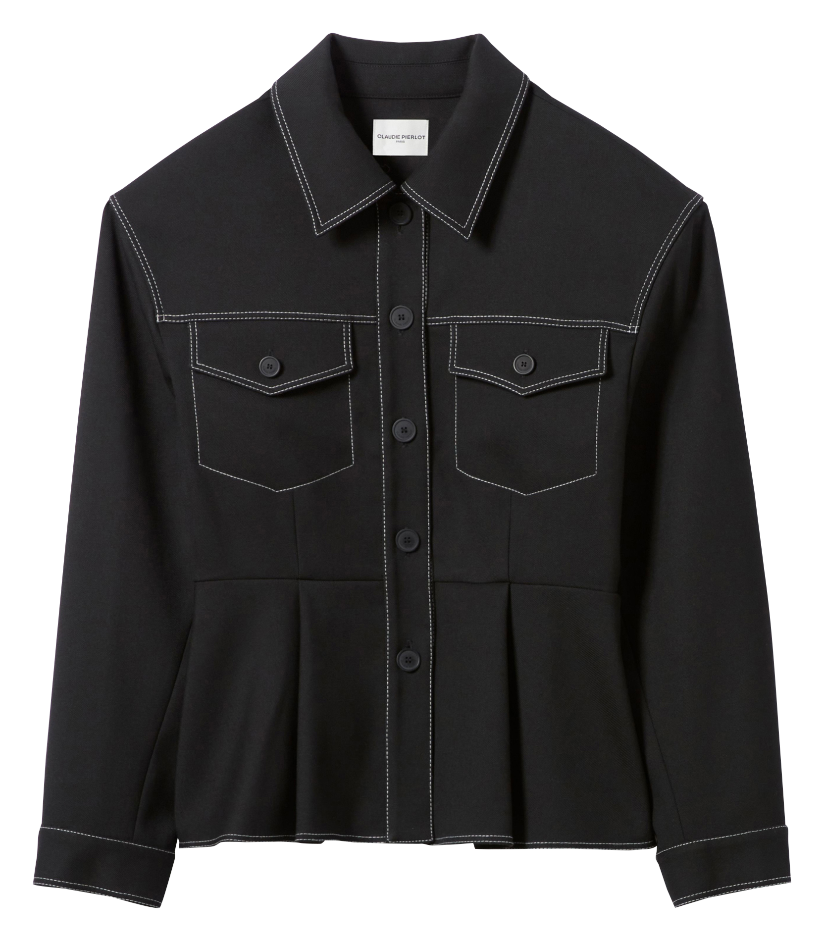 Veste droite col classique CLAUDIE PIERLOT Noir