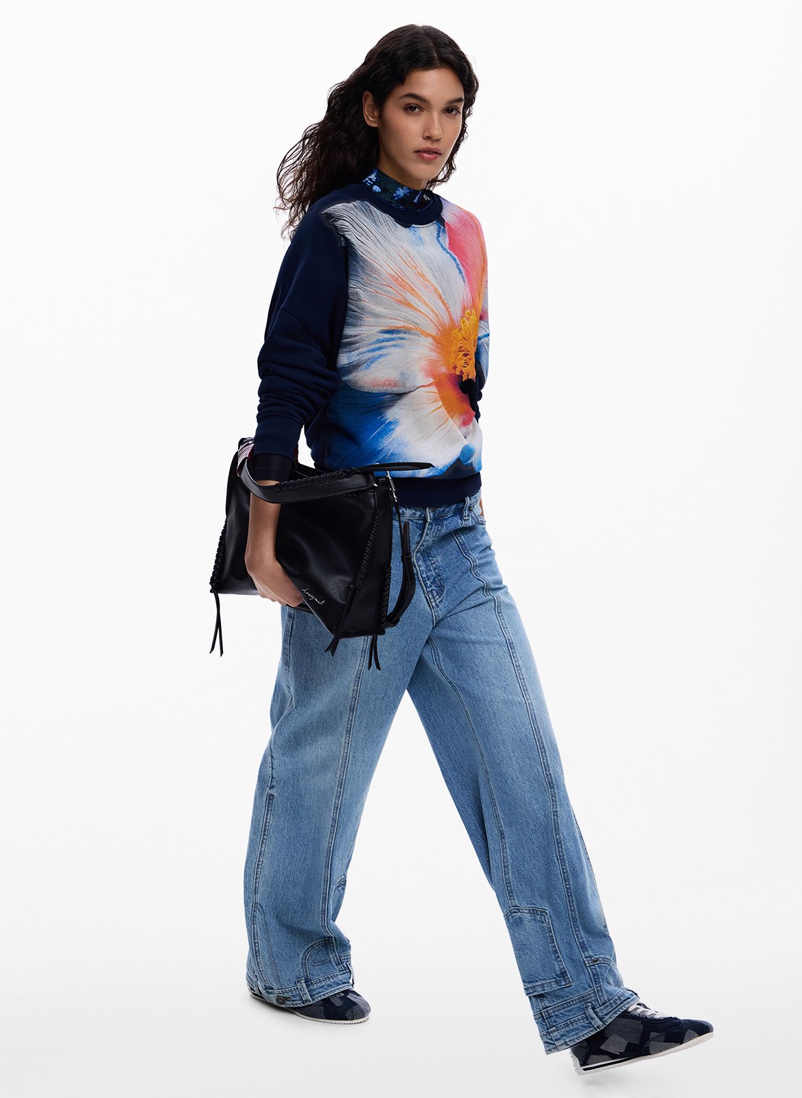 Baumwoll-Sweater mit Rundhalsausschnitt DESIGUAL Rot