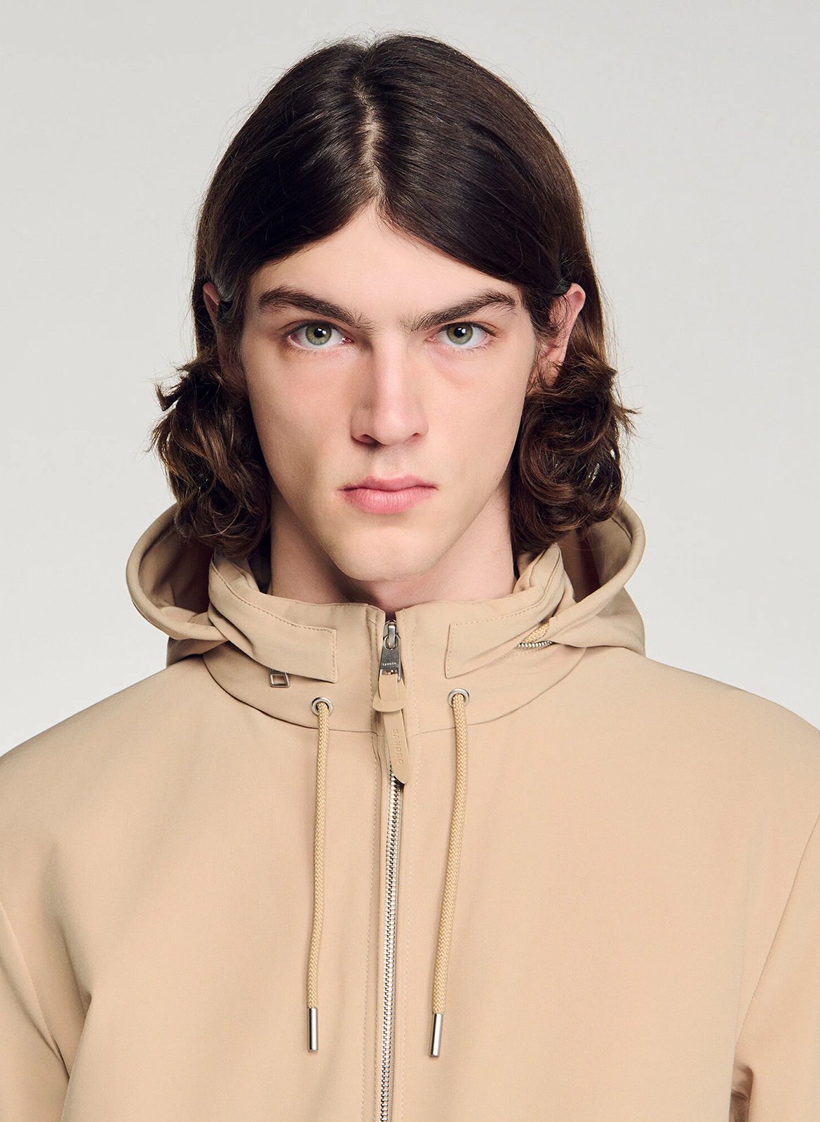 High-neck sweatshirt SANDRO Beige